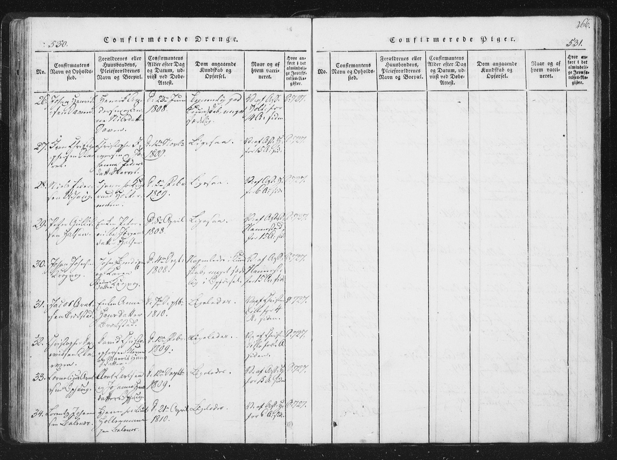 Ministerialprotokoller, klokkerbøker og fødselsregistre - Sør-Trøndelag, AV/SAT-A-1456/659/L0734: Parish register (official) no. 659A04, 1818-1825, p. 530-531