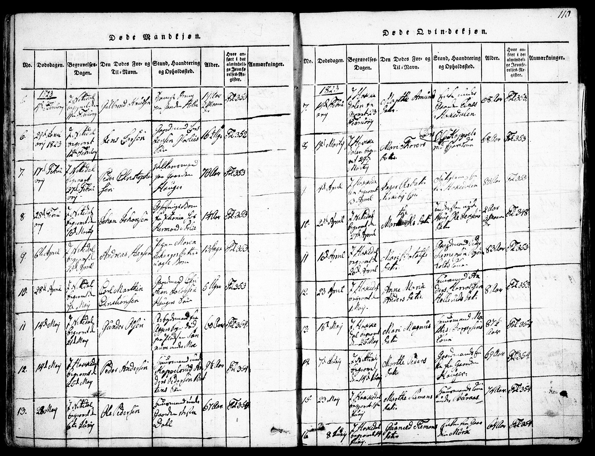 Nittedal prestekontor Kirkebøker, AV/SAO-A-10365a/F/Fa/L0003: Parish register (official) no. I 3, 1814-1836, p. 110