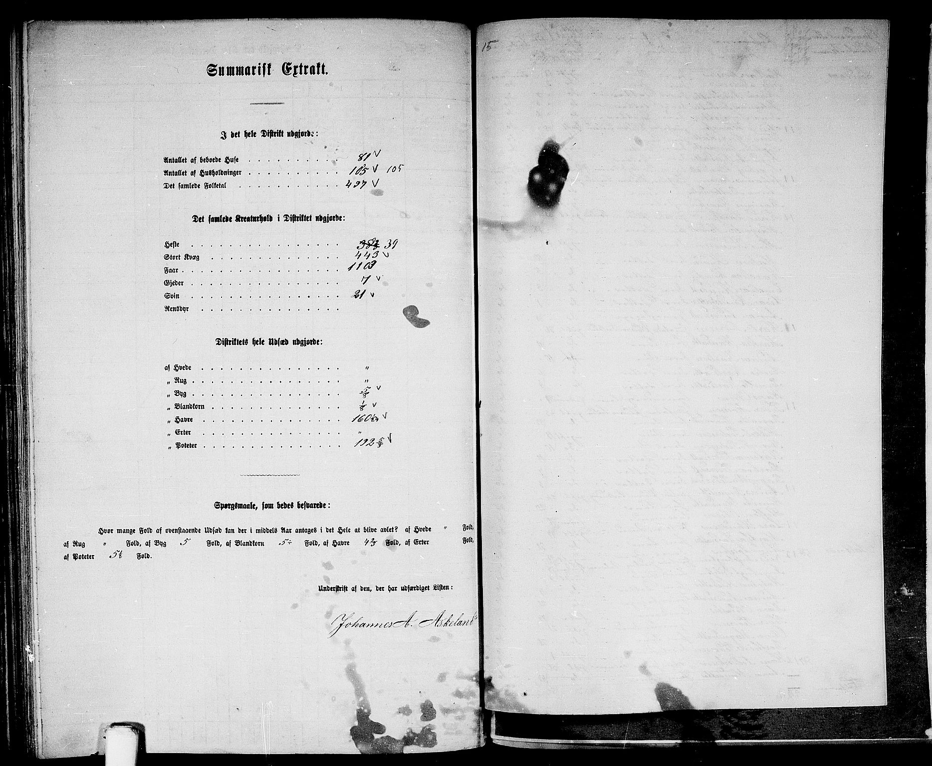 RA, 1865 census for Lindås, 1865, p. 207