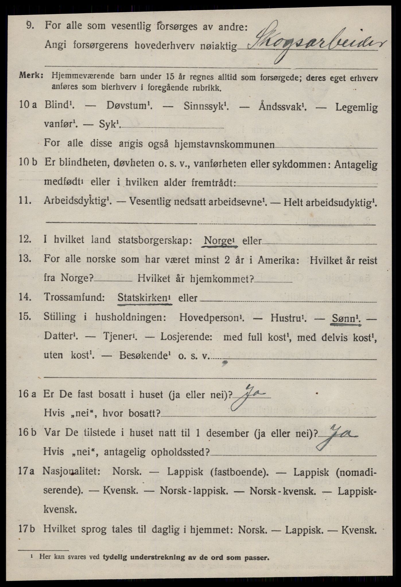 SAT, 1920 census for Hølonda, 1920, p. 1148