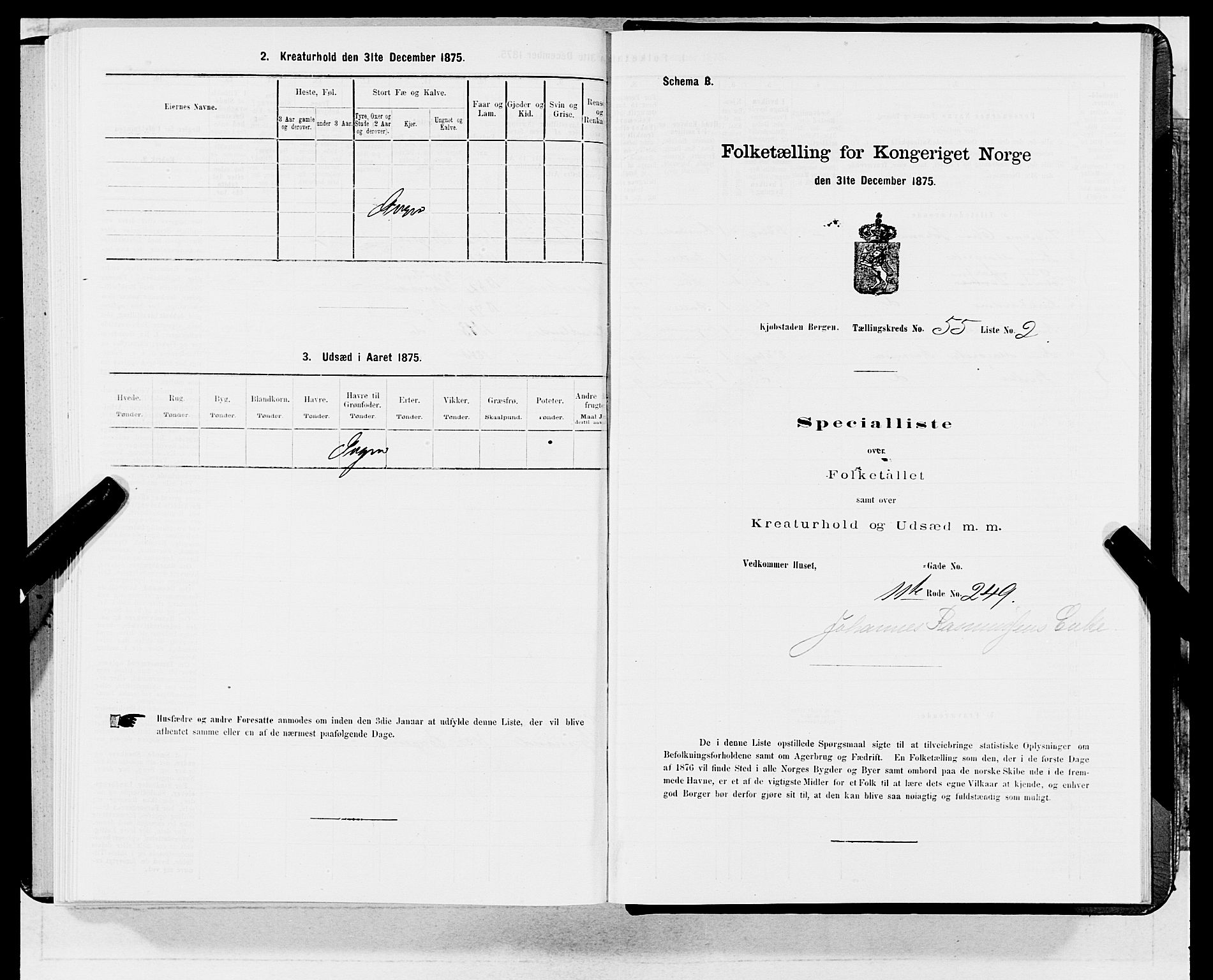 SAB, 1875 census for 1301 Bergen, 1875, p. 2900