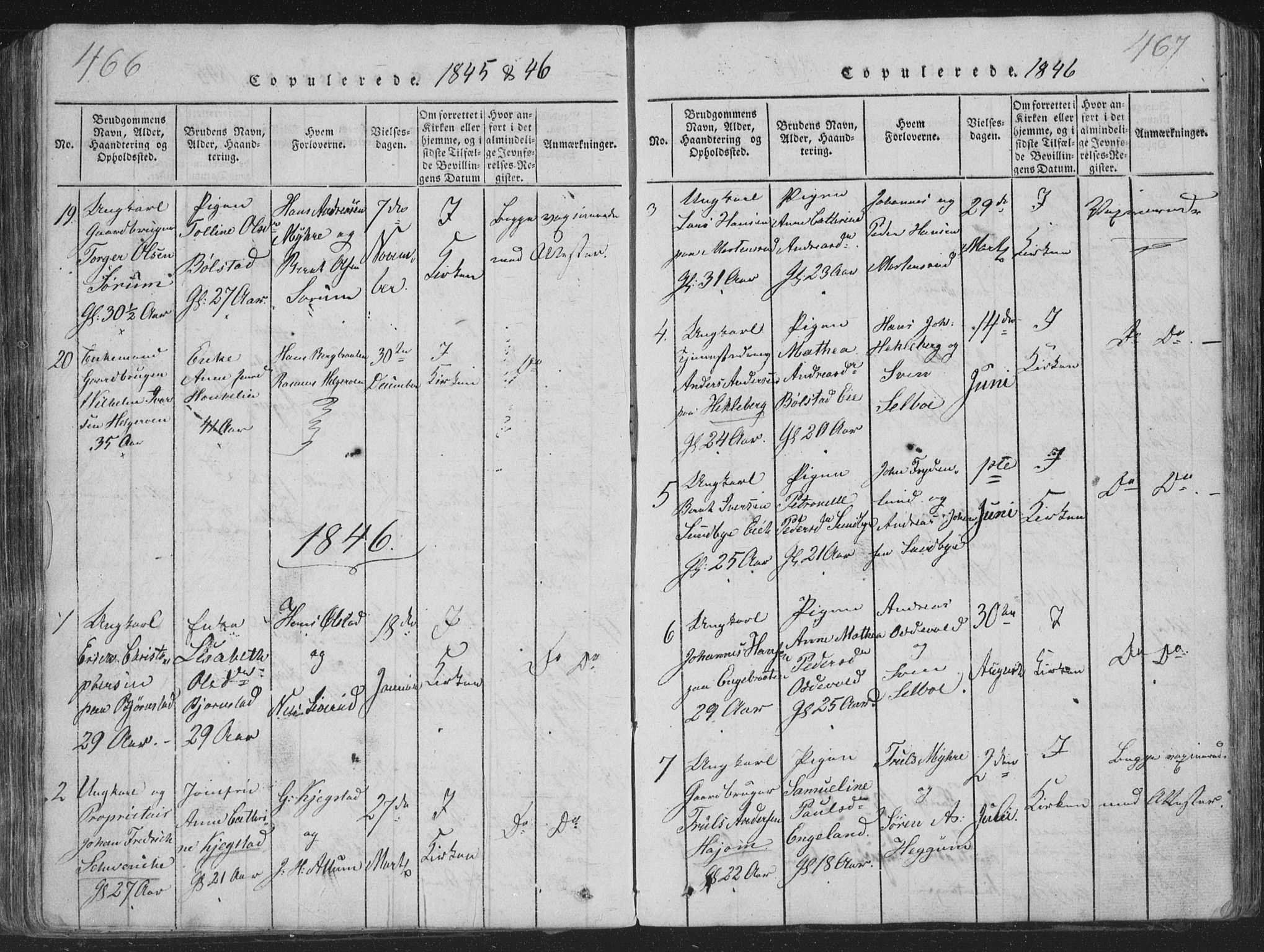 Røyken kirkebøker, AV/SAKO-A-241/G/Ga/L0003: Parish register (copy) no. 3, 1814-1856, p. 466-467