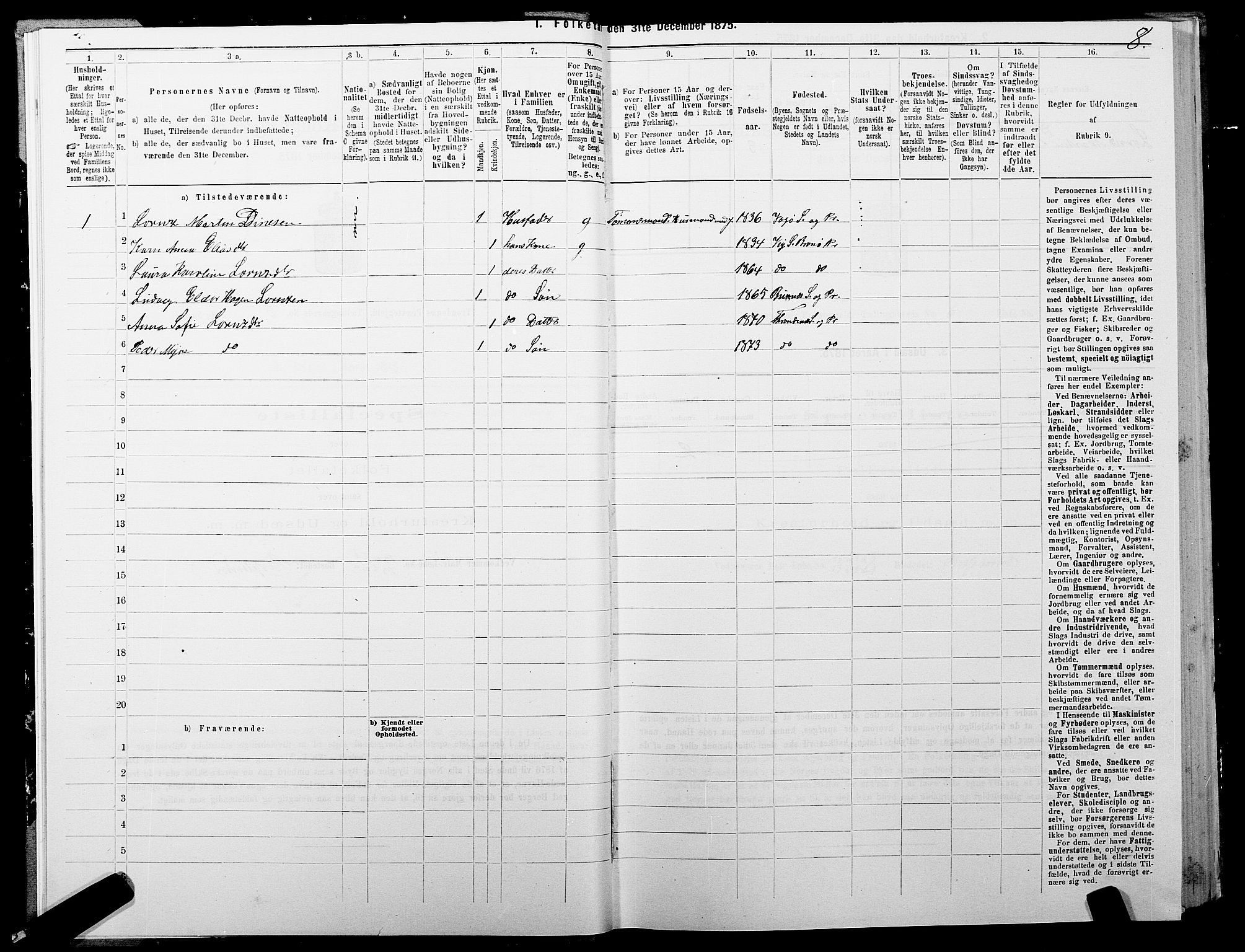 SATØ, 1875 census for 1914P Trondenes, 1875, p. 6008