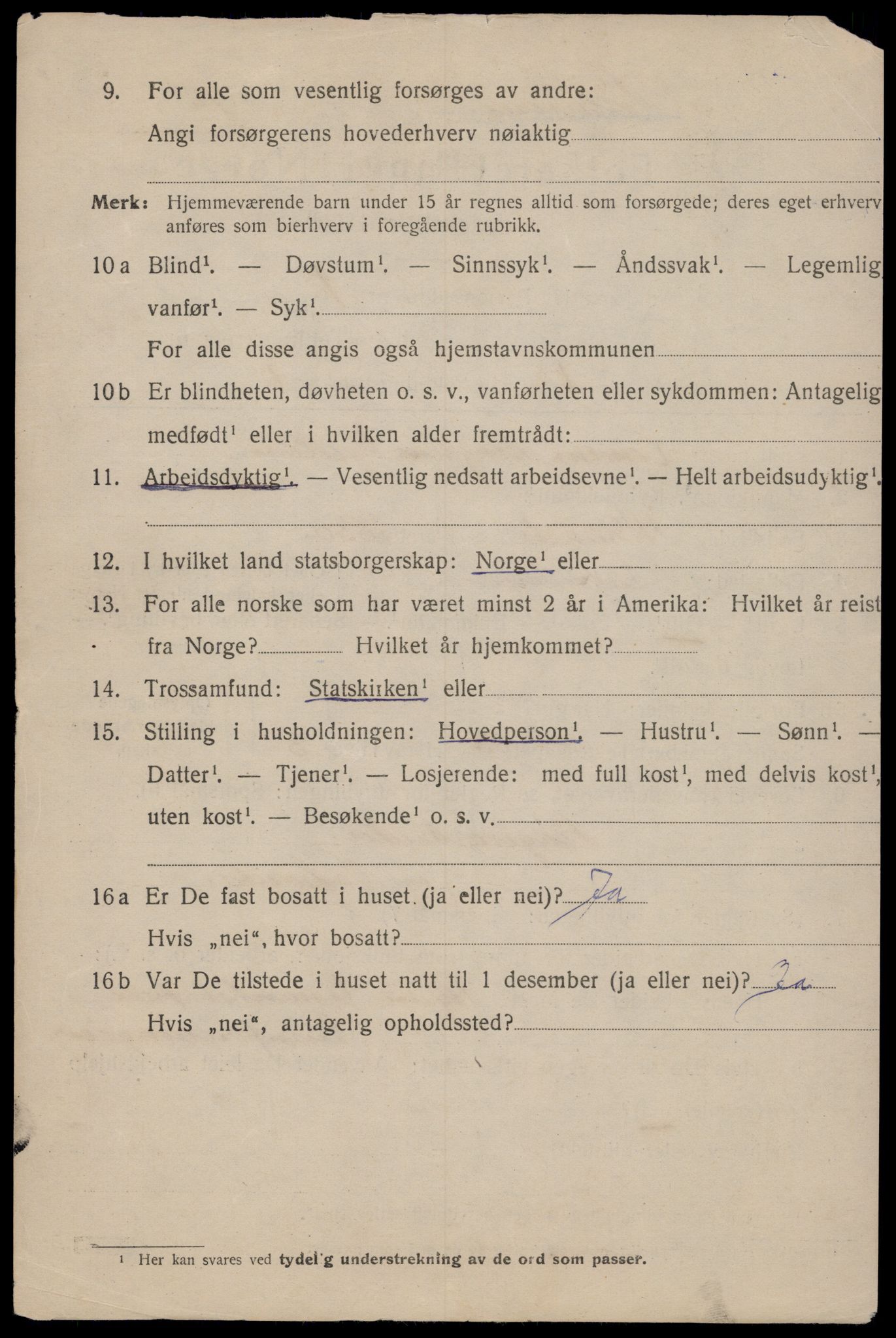 SAT, 1920 census for Trondheim, 1920, p. 65349