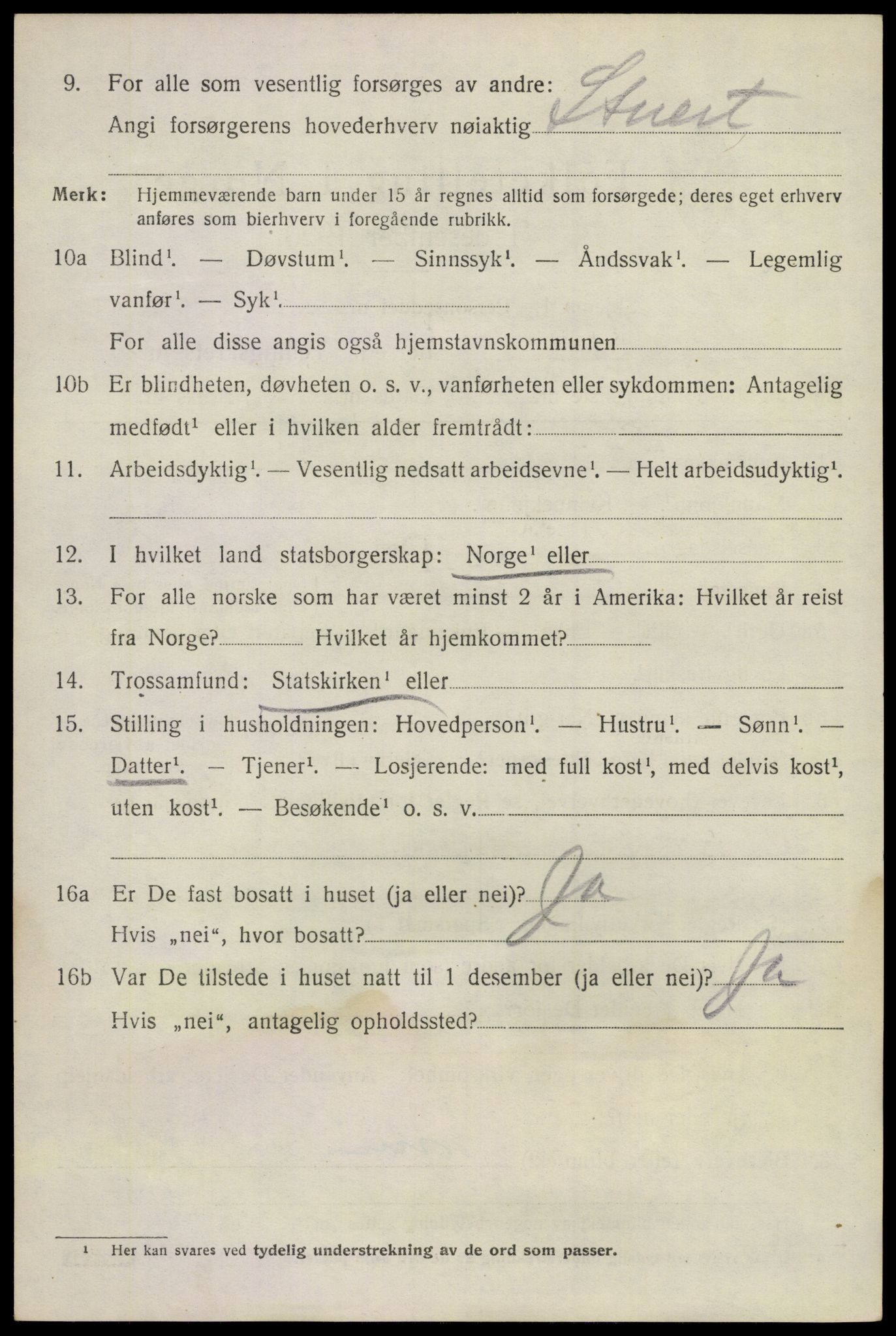 SAKO, 1920 census for Sandeherred, 1920, p. 12709