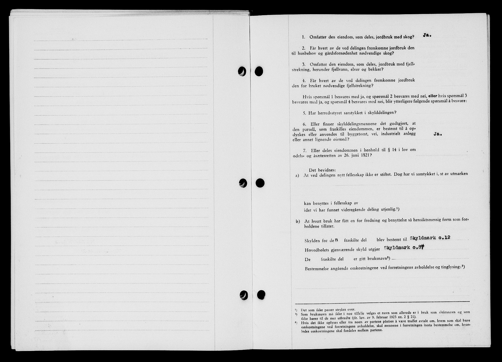 Flekkefjord sorenskriveri, SAK/1221-0001/G/Gb/Gba/L0059: Mortgage book no. A-7, 1944-1945, Diary no: : 224/1944