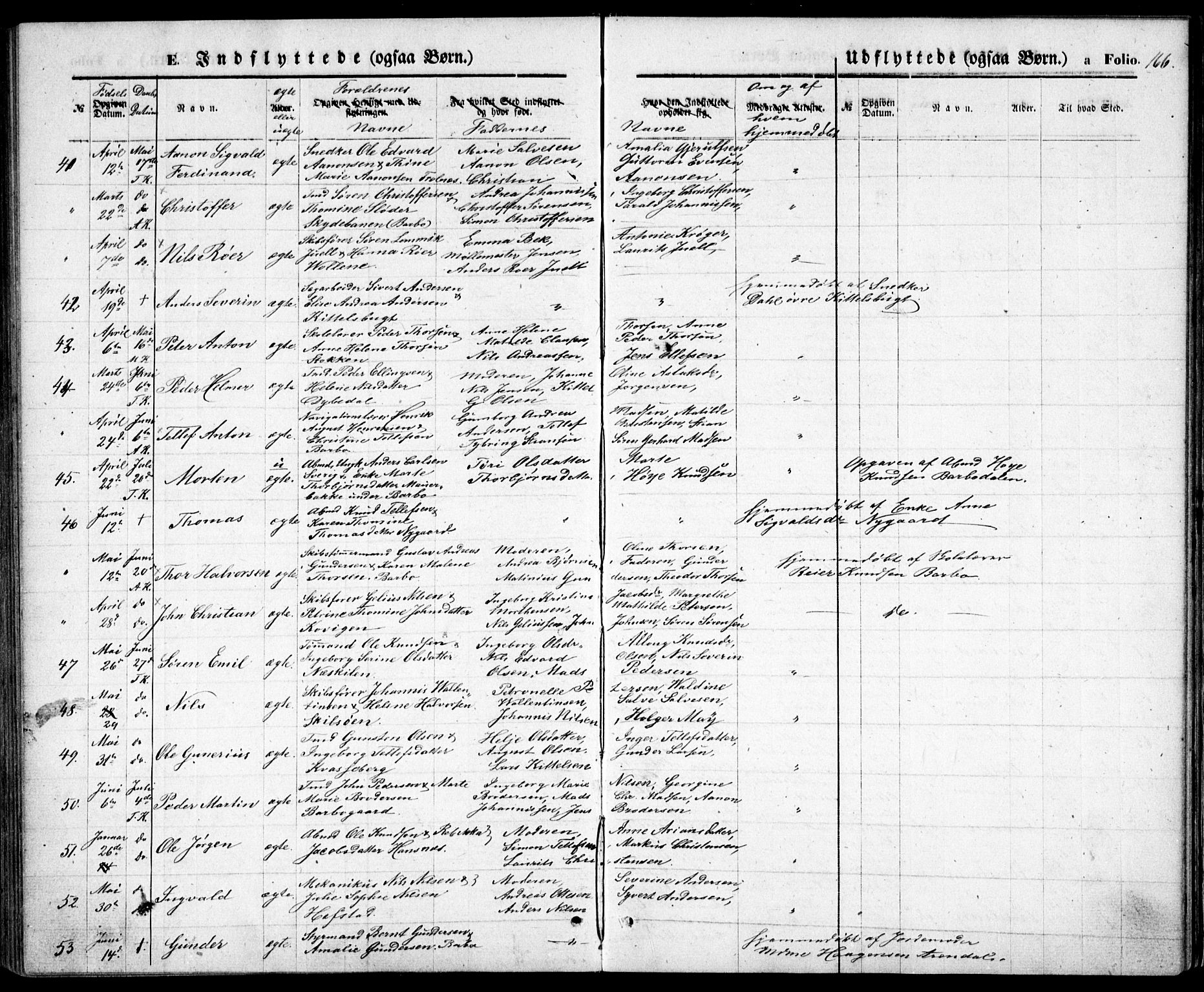 Tromøy sokneprestkontor, AV/SAK-1111-0041/F/Fb/L0004: Parish register (copy) no. B 4, 1869-1877, p. 166