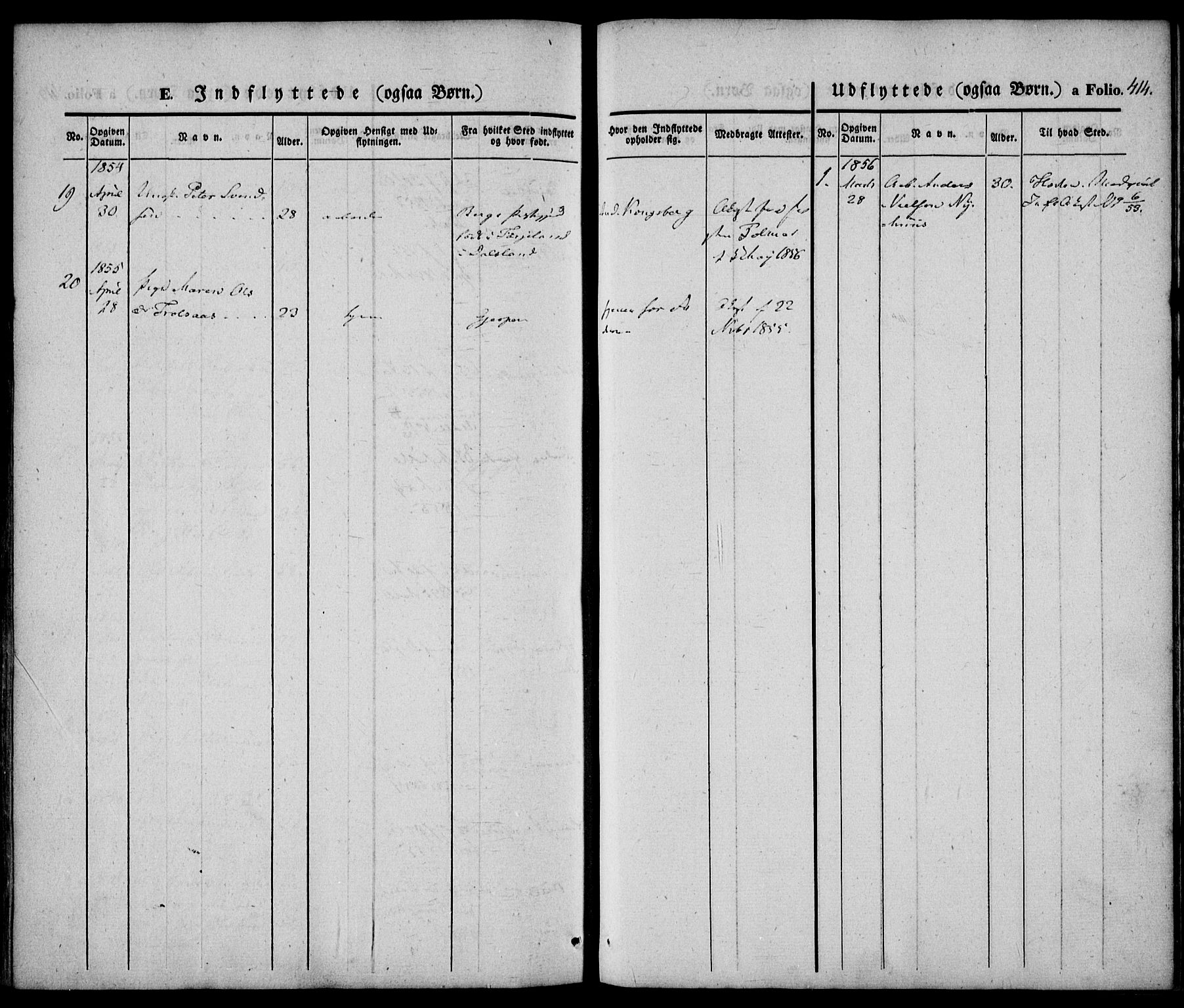 Larvik kirkebøker, AV/SAKO-A-352/F/Fb/L0003: Parish register (official) no. II 3, 1842-1856, p. 414