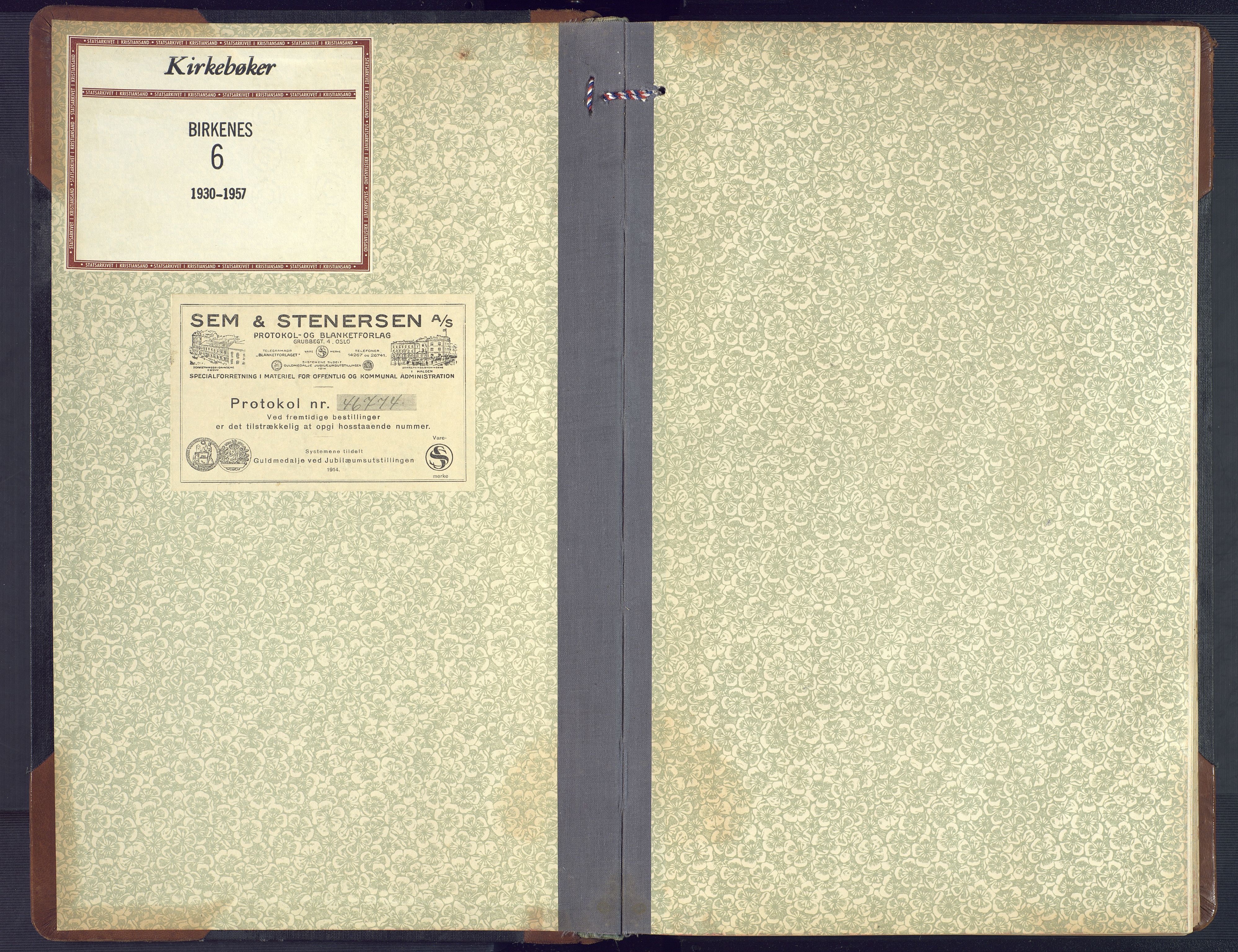 Birkenes sokneprestkontor, SAK/1111-0004/F/Fb/L0005: Parish register (copy) no. B 5, 1930-1957