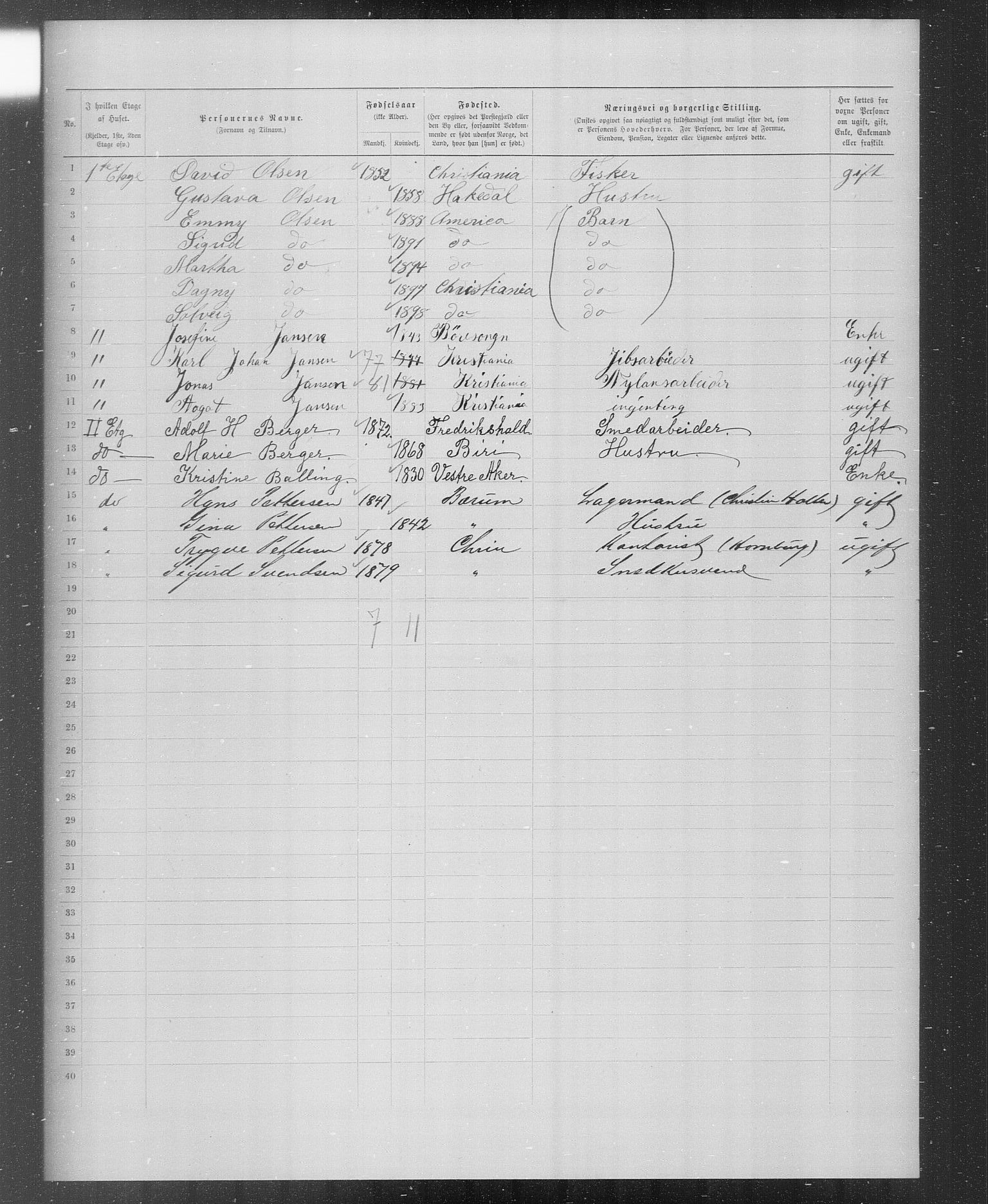 OBA, Municipal Census 1899 for Kristiania, 1899, p. 2646