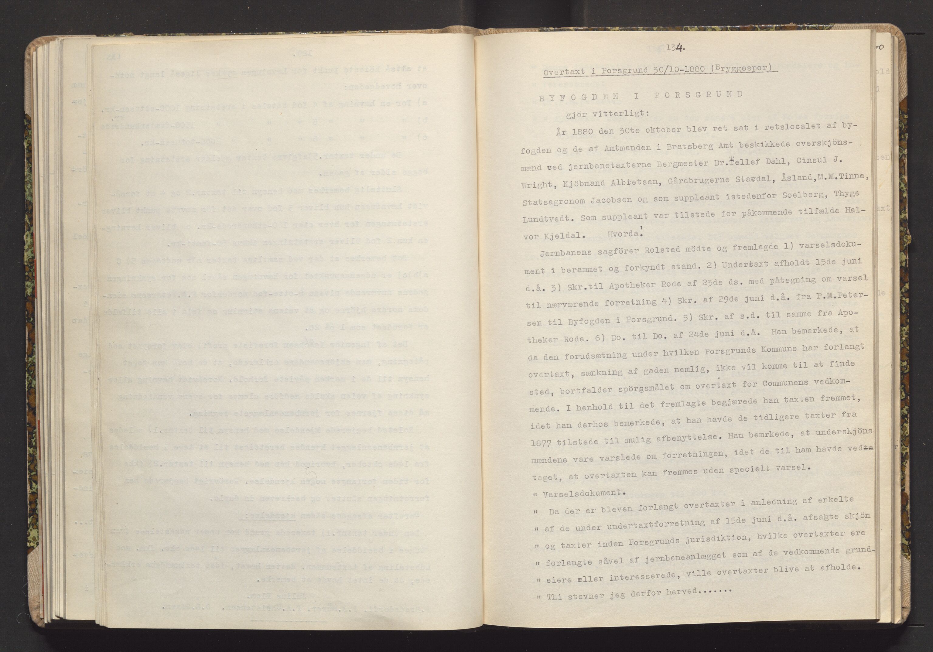 Norges Statsbaner Drammen distrikt (NSB), AV/SAKO-A-30/Y/Yc/L0007: Takster Vestfoldbanen strekningen Eidanger-Porsgrunn-Gjerpen samt sidelinjen Eidanger-Brevik, 1877-1896, p. 134