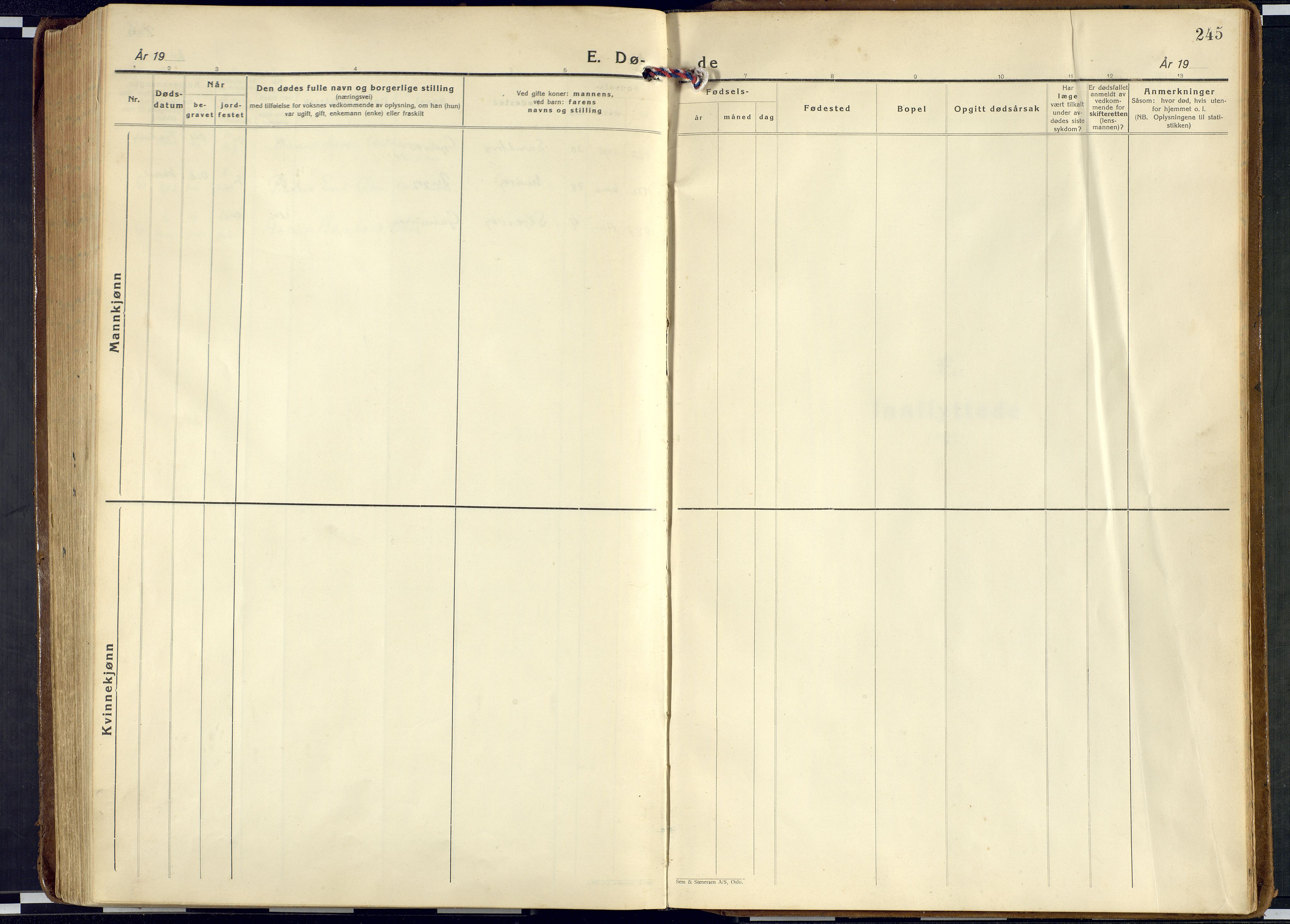 Måsøy sokneprestkontor, AV/SATØ-S-1348/H/Ha/L0011kirke: Parish register (official) no. 11, 1933-1947, p. 245