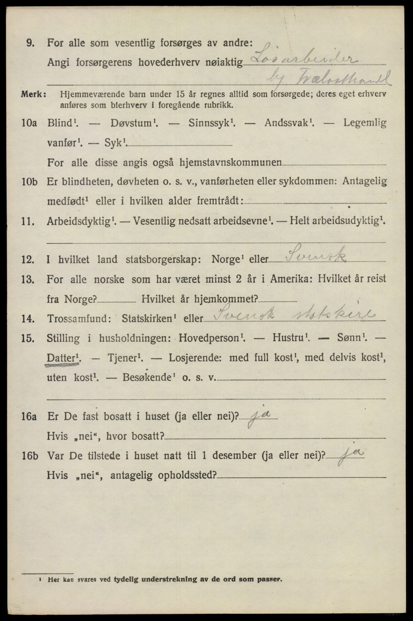 SAO, 1920 census for Vestby, 1920, p. 6376