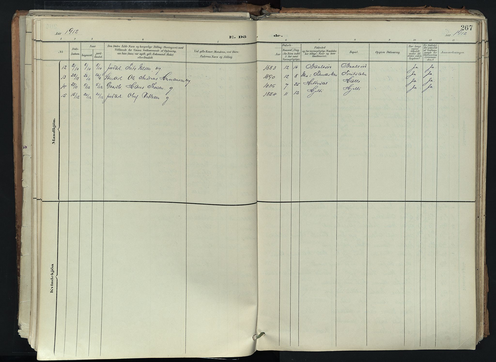 Brunlanes kirkebøker, AV/SAKO-A-342/F/Fc/L0003: Parish register (official) no. III 3, 1900-1922, p. 267