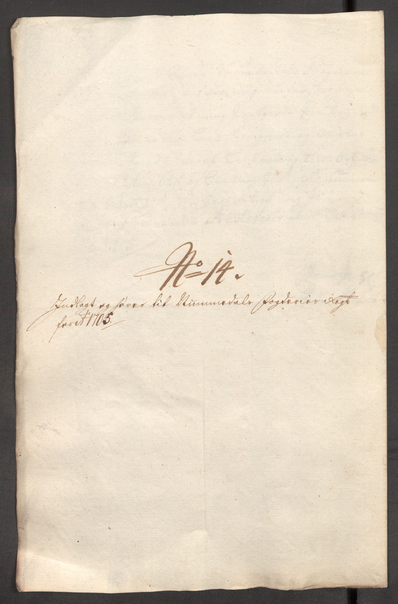 Rentekammeret inntil 1814, Reviderte regnskaper, Fogderegnskap, AV/RA-EA-4092/R64/L4429: Fogderegnskap Namdal, 1705-1706, p. 146