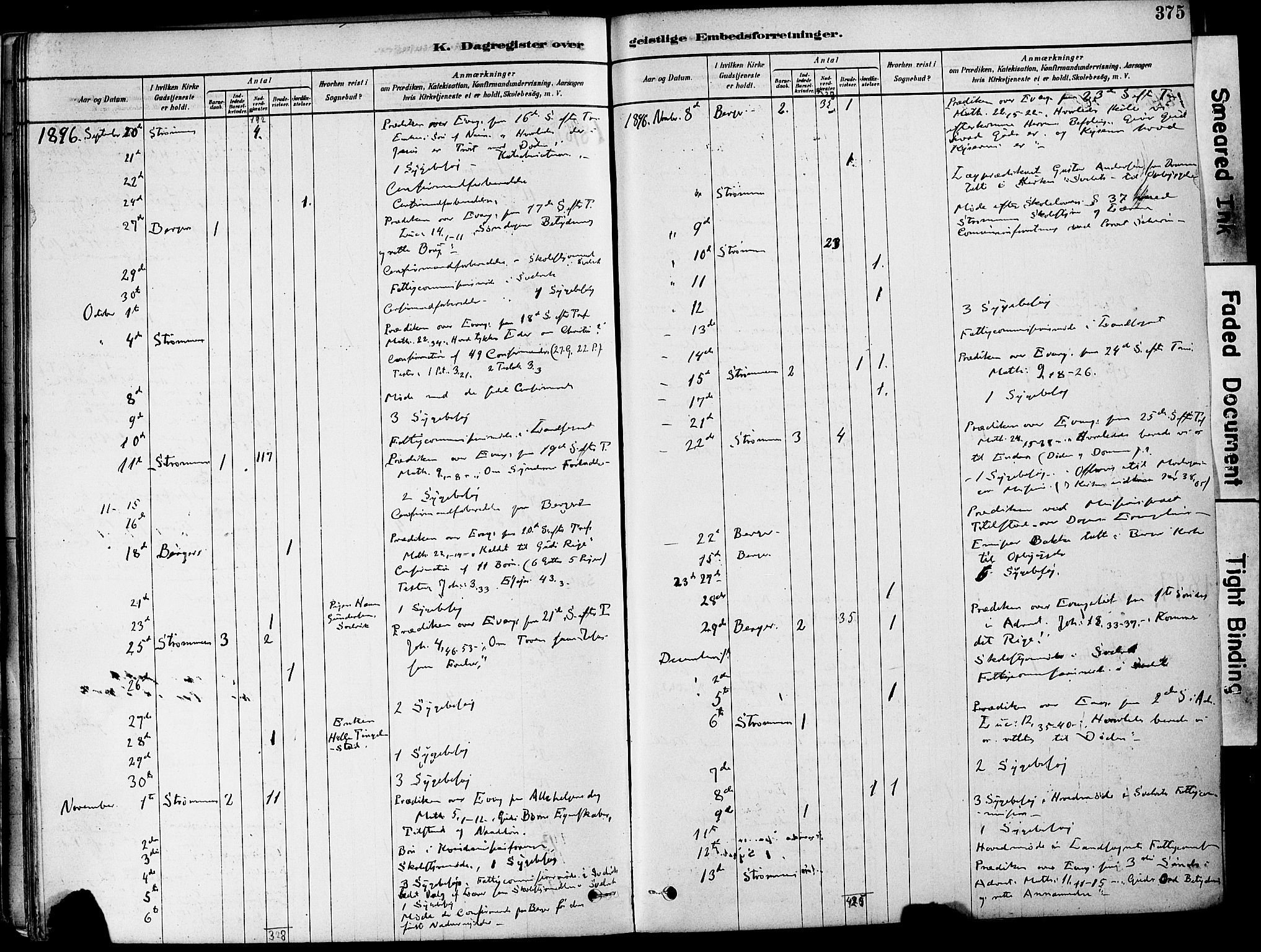 Strømm kirkebøker, AV/SAKO-A-322/F/Fa/L0004: Parish register (official) no. I 4, 1878-1899, p. 375