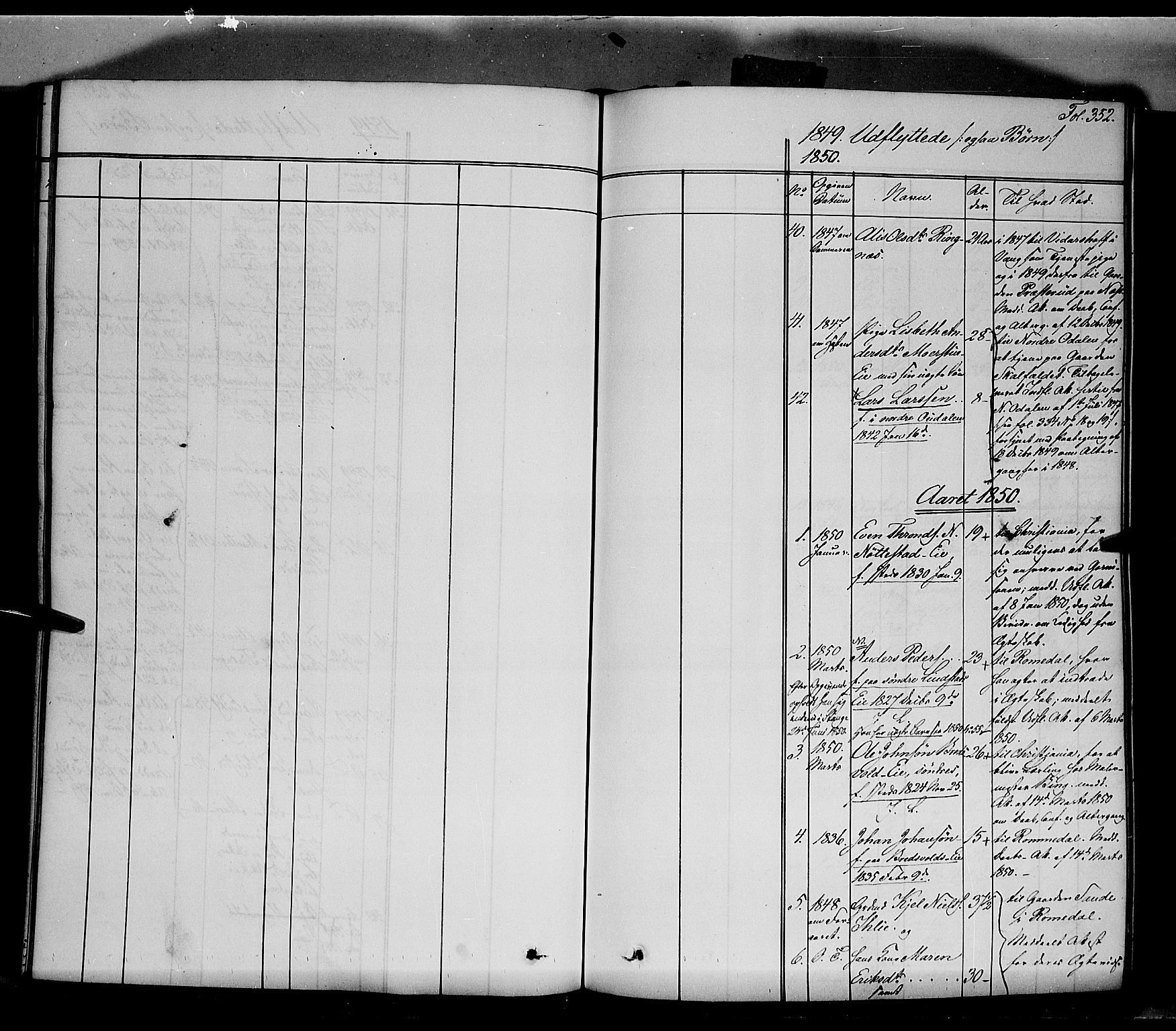 Stange prestekontor, SAH/PREST-002/K/L0011: Parish register (official) no. 11, 1846-1852, p. 352