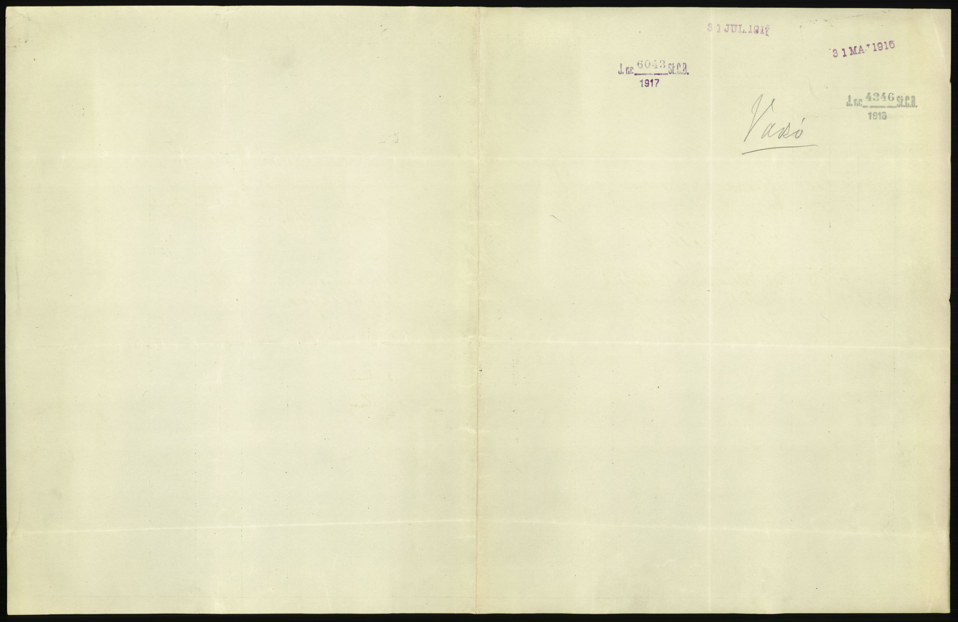 Statistisk sentralbyrå, Sosioøkonomiske emner, Folketellinger, boliger og boforhold, AV/RA-S-2231/F/Fa/L0001: Innvandring. Navn/fylkesvis, 1915, p. 4