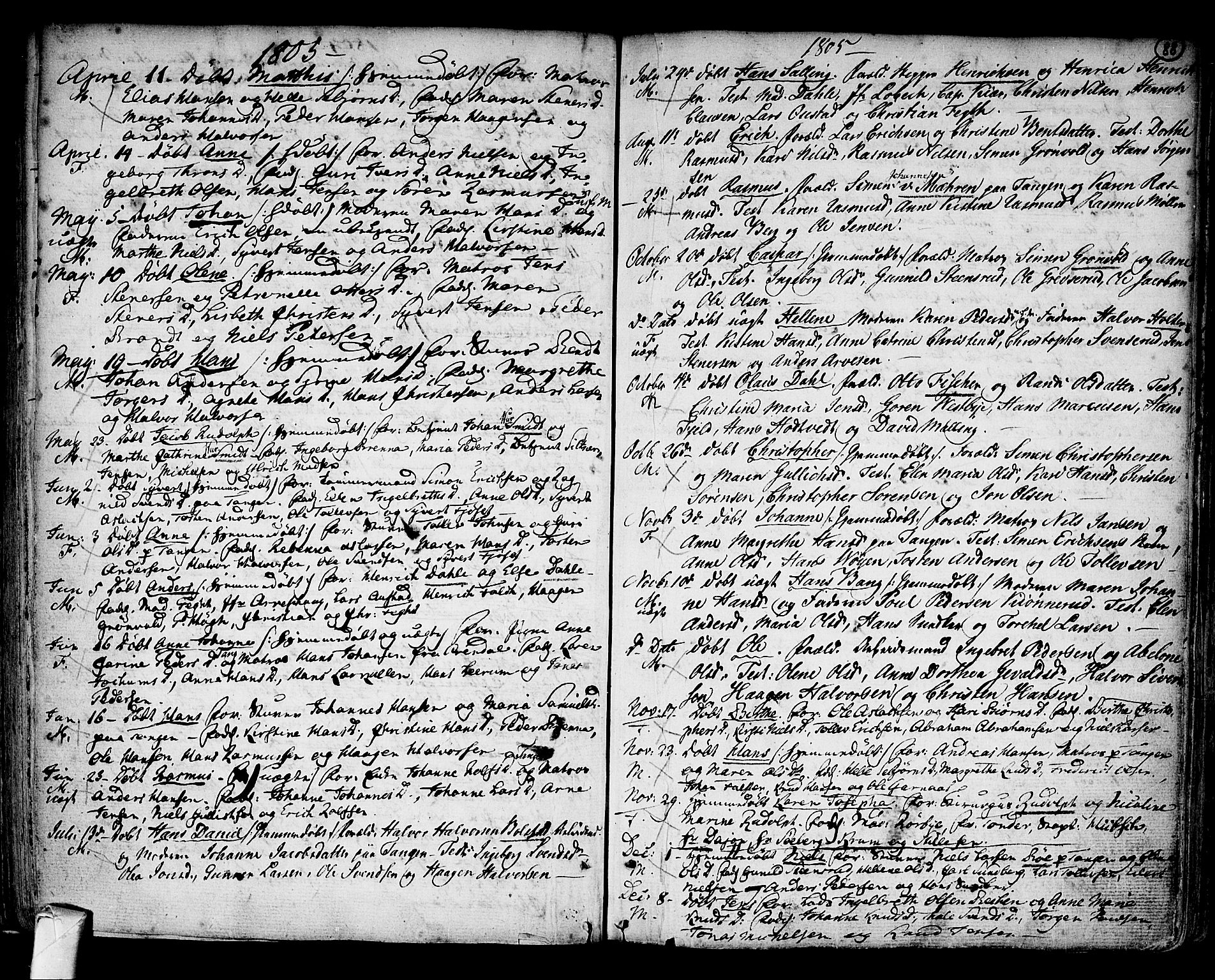 Strømsø kirkebøker, AV/SAKO-A-246/F/Fb/L0002: Parish register (official) no. II 2, 1739-1814, p. 88