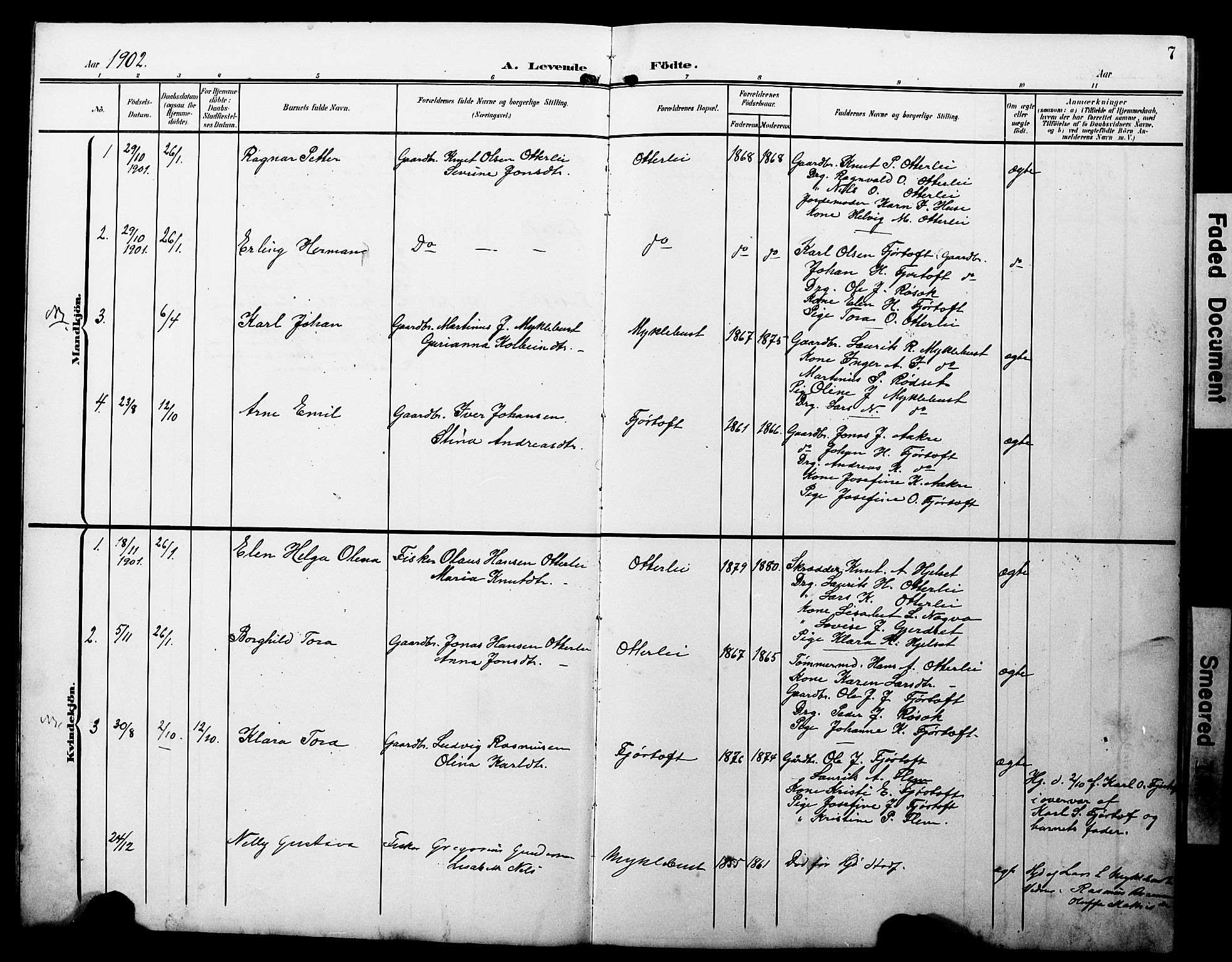 Ministerialprotokoller, klokkerbøker og fødselsregistre - Møre og Romsdal, AV/SAT-A-1454/538/L0524: Parish register (copy) no. 538C02, 1901-1931, p. 7