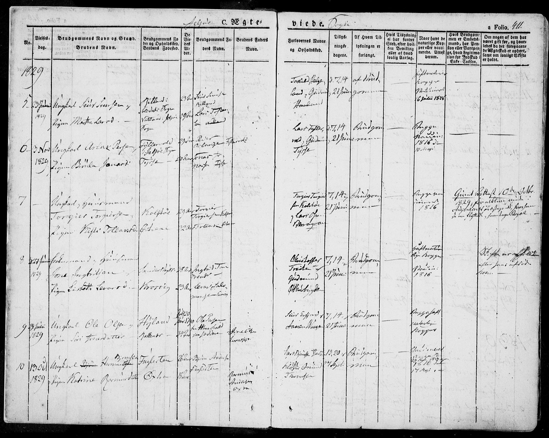 Jelsa sokneprestkontor, AV/SAST-A-101842/01/IV: Parish register (official) no. A 6.2, 1828-1853, p. 411