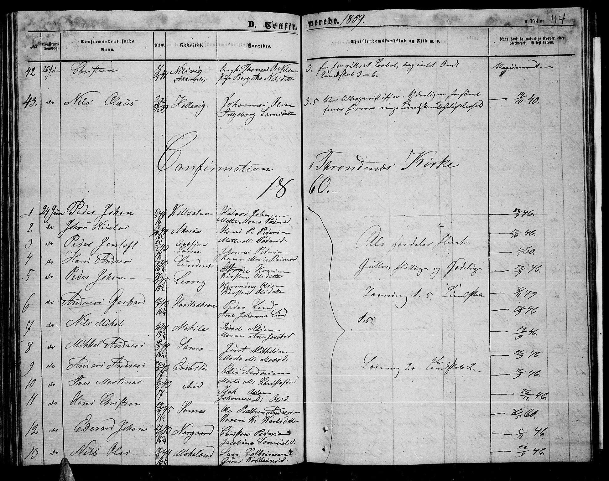 Trondenes sokneprestkontor, SATØ/S-1319/H/Hb/L0007klokker: Parish register (copy) no. 7, 1855-1862, p. 114