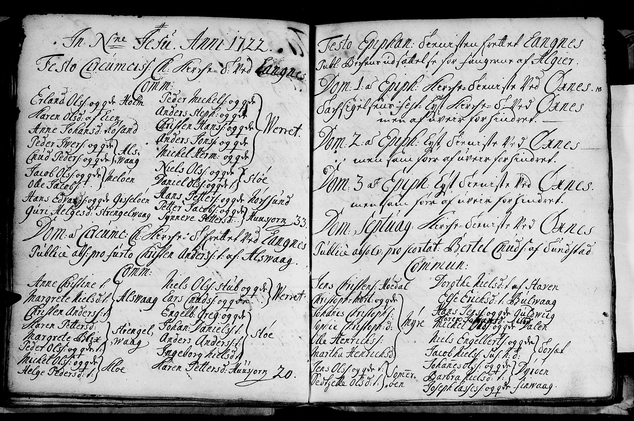 Ministerialprotokoller, klokkerbøker og fødselsregistre - Nordland, AV/SAT-A-1459/893/L1328: Parish register (official) no. 893A01, 1718-1749