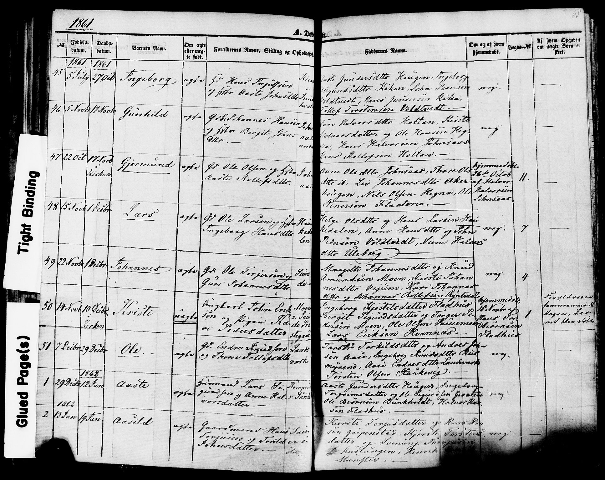 Sauherad kirkebøker, SAKO/A-298/F/Fa/L0007: Parish register (official) no. I 7, 1851-1873, p. 65