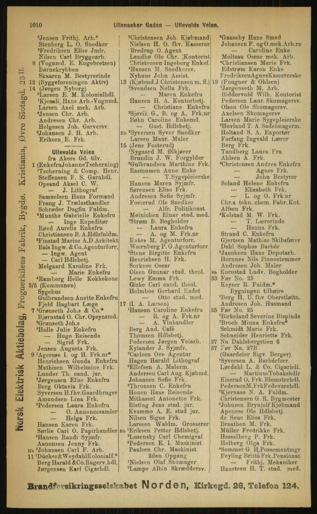 Kristiania/Oslo adressebok, PUBL/-, 1899, p. 1010