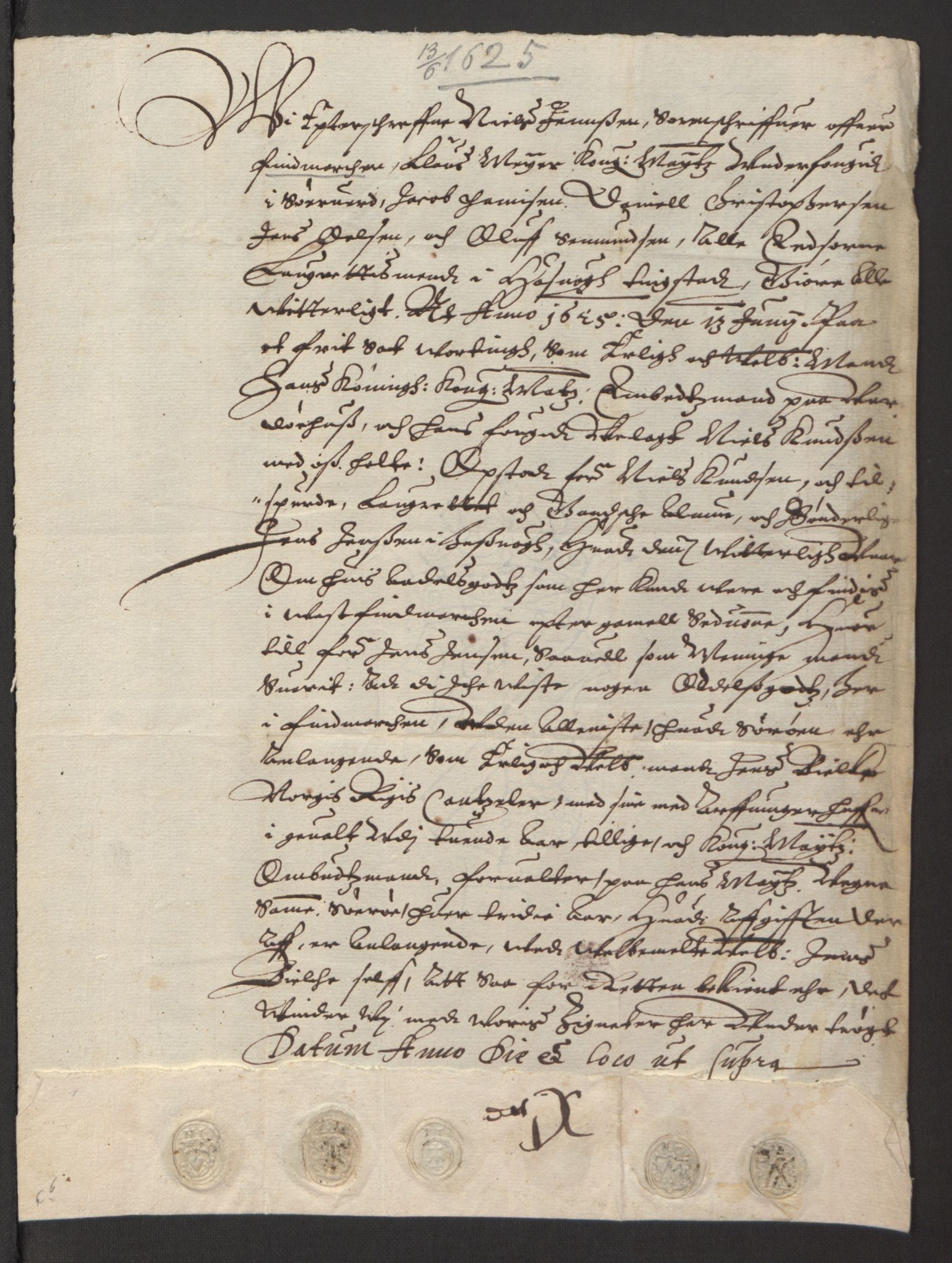 Stattholderembetet 1572-1771, AV/RA-EA-2870/Ek/L0013/0003: Jordebøker til utlikning av rosstjeneste 1624-1626: / Brev og tingsvitner om at det ikke finnes odelsgods i Vardøhus len, 1625, p. 8