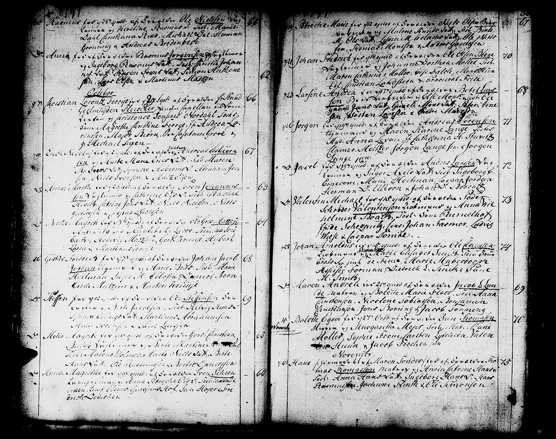 Domkirken sokneprestembete, SAB/A-74801/H/Haa/L0004: Parish register (official) no. A 4, 1763-1820, p. 32-33