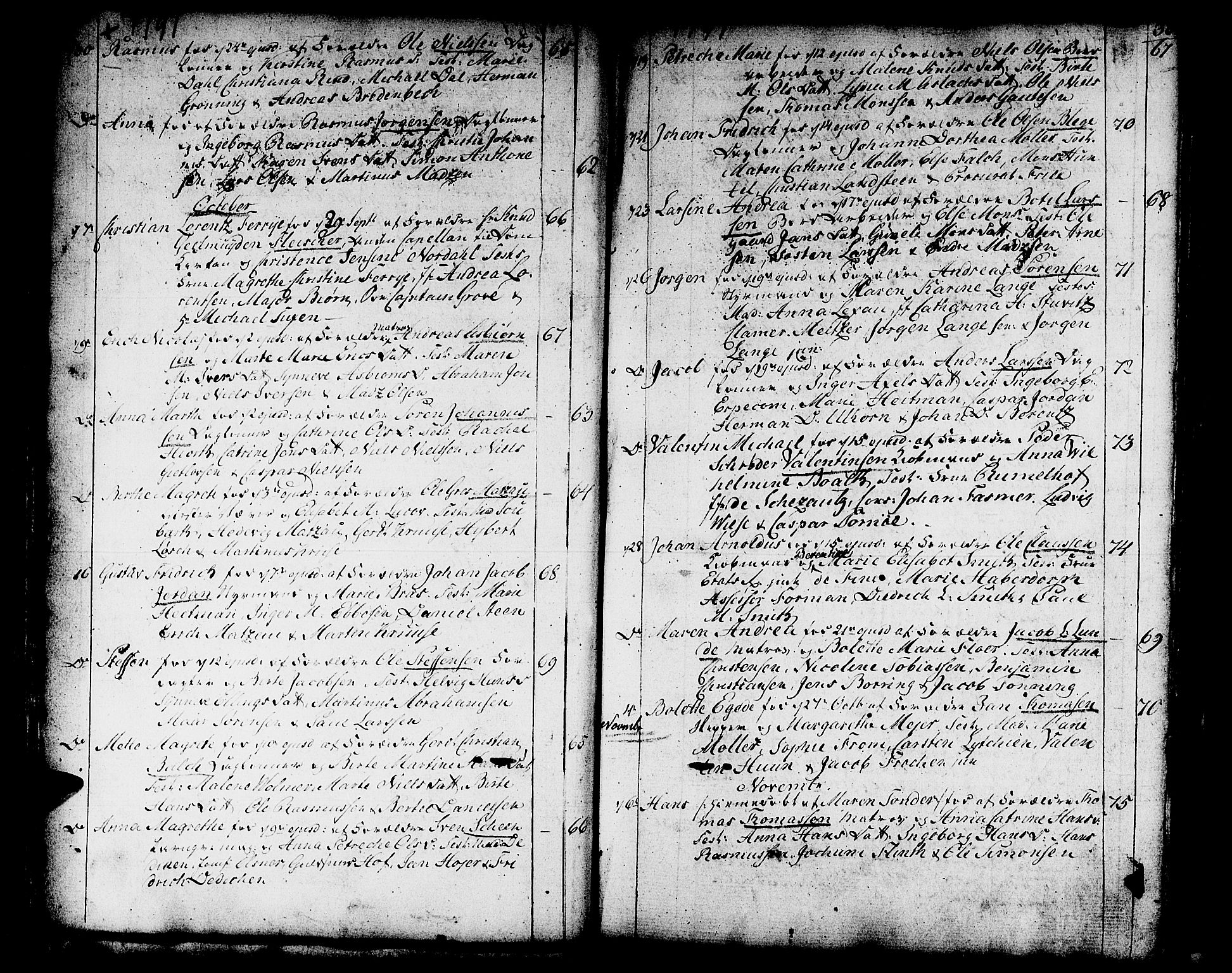 Domkirken sokneprestembete, AV/SAB-A-74801/H/Haa/L0004: Parish register (official) no. A 4, 1763-1820, p. 32-33