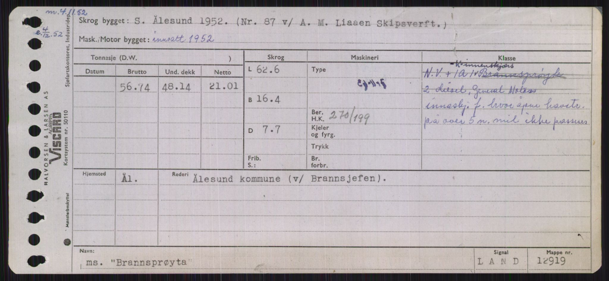 Sjøfartsdirektoratet med forløpere, Skipsmålingen, AV/RA-S-1627/H/Ha/L0001/0002: Fartøy, A-Eig / Fartøy Bjør-Eig, p. 241