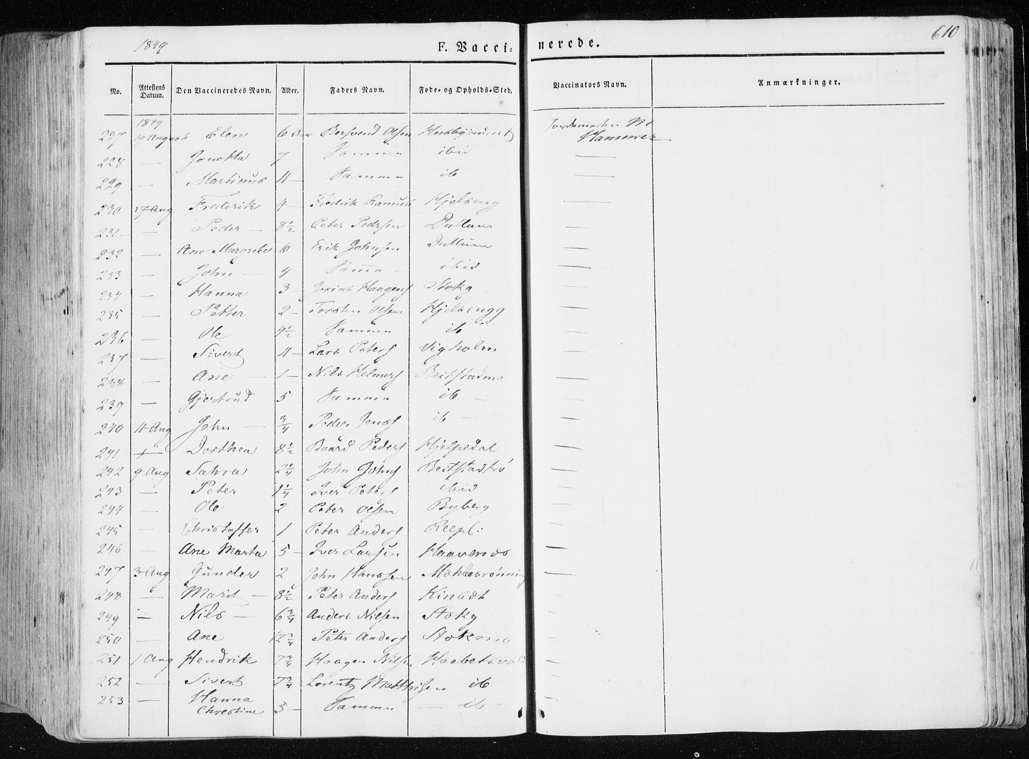 Ministerialprotokoller, klokkerbøker og fødselsregistre - Nord-Trøndelag, AV/SAT-A-1458/709/L0074: Parish register (official) no. 709A14, 1845-1858, p. 610