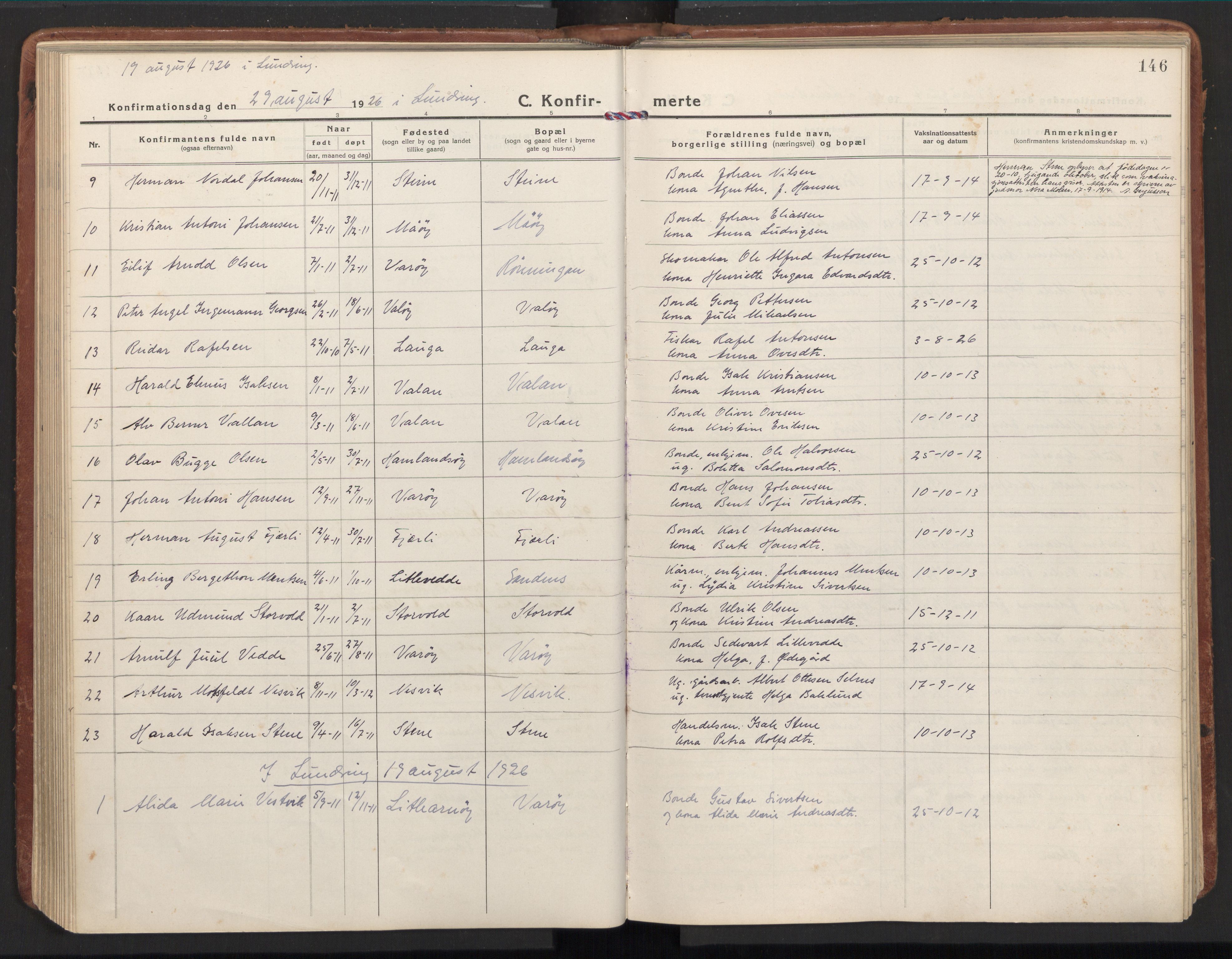 Ministerialprotokoller, klokkerbøker og fødselsregistre - Nord-Trøndelag, AV/SAT-A-1458/784/L0678: Parish register (official) no. 784A13, 1921-1938, p. 146