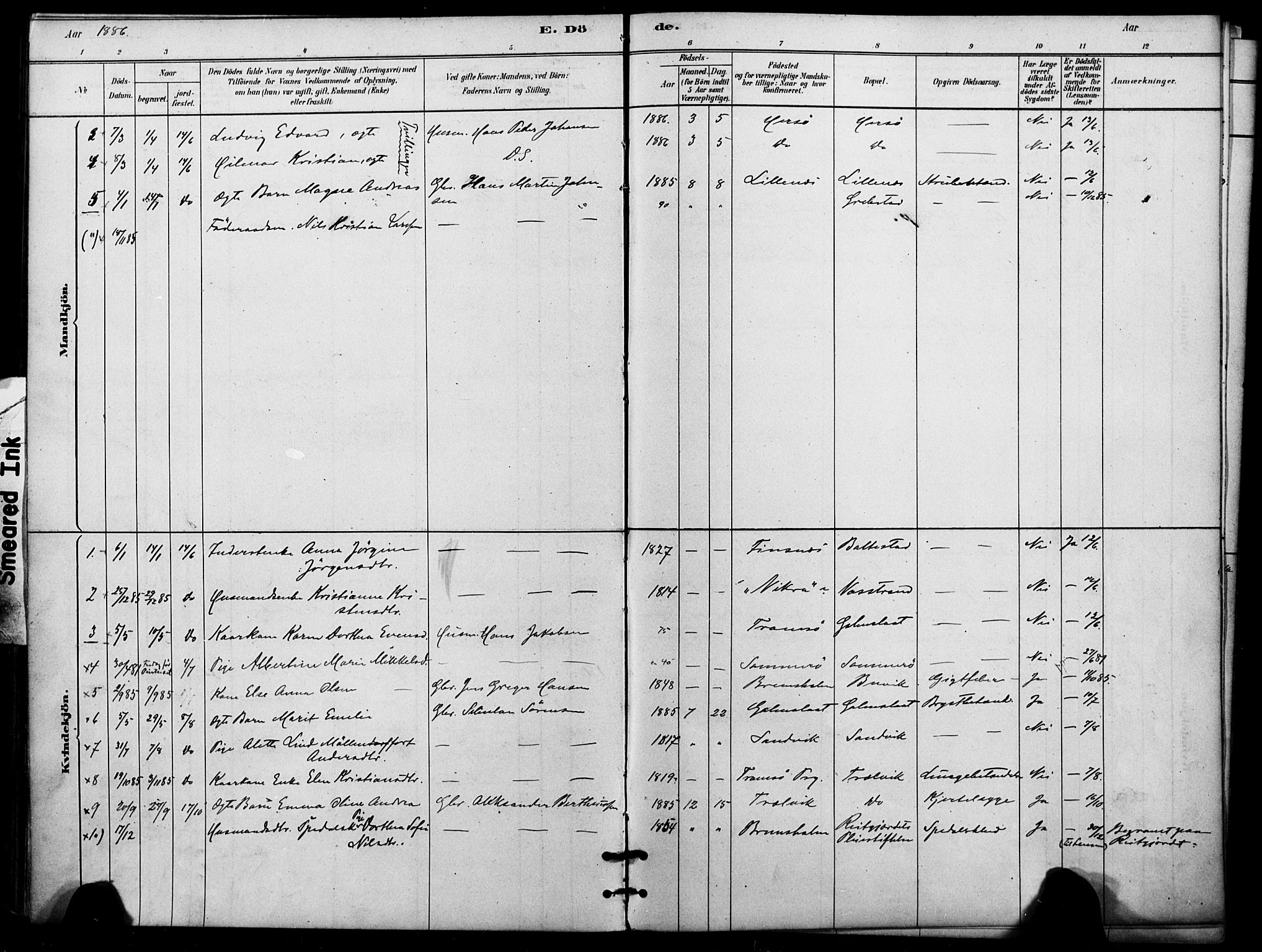 Lenvik sokneprestembete, SATØ/S-1310/H/Ha/Haa/L0012kirke: Parish register (official) no. 12, 1880-1895