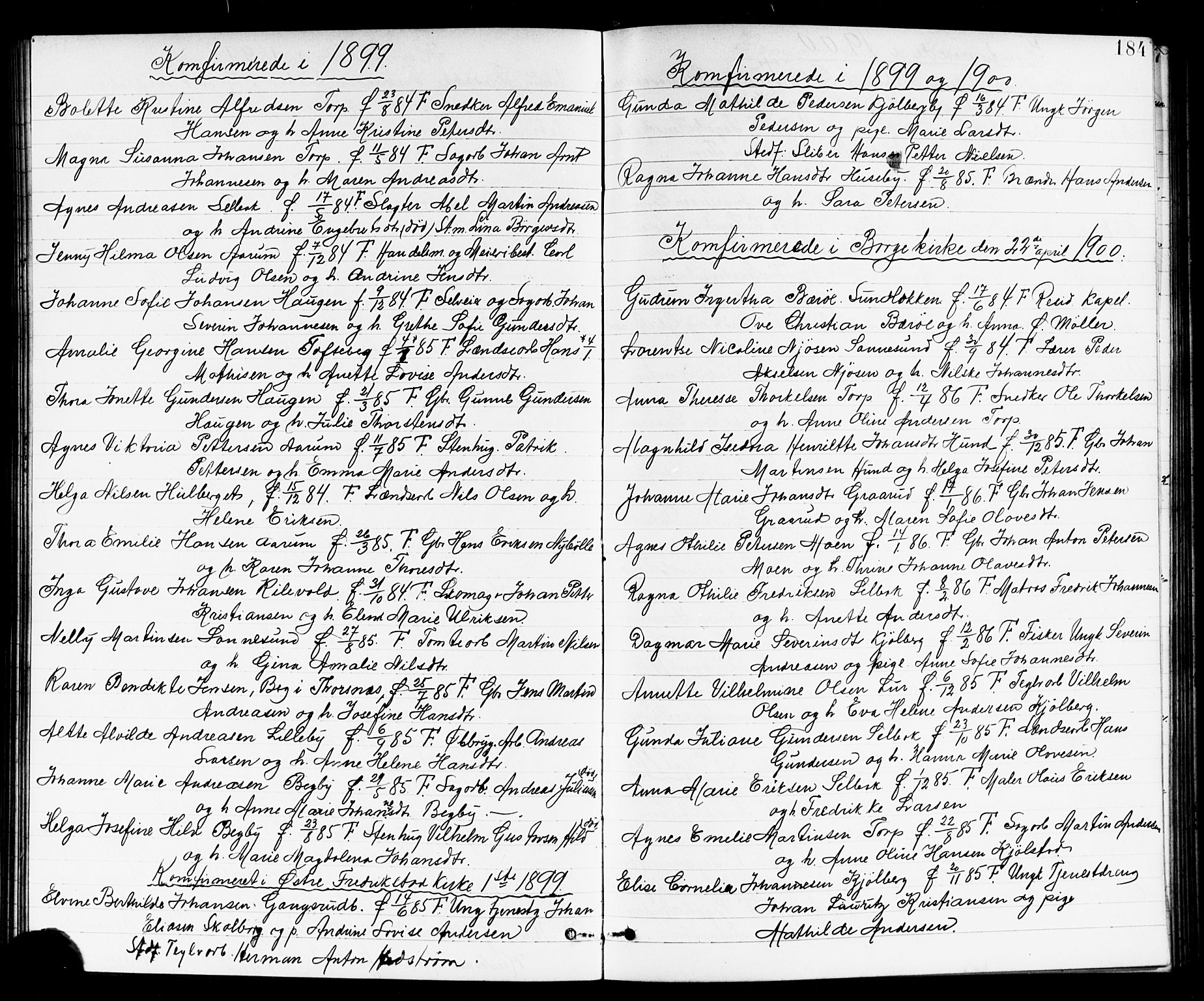 Borge prestekontor Kirkebøker, SAO/A-10903/G/Ga/L0002: Parish register (copy) no. I 2, 1875-1923, p. 184