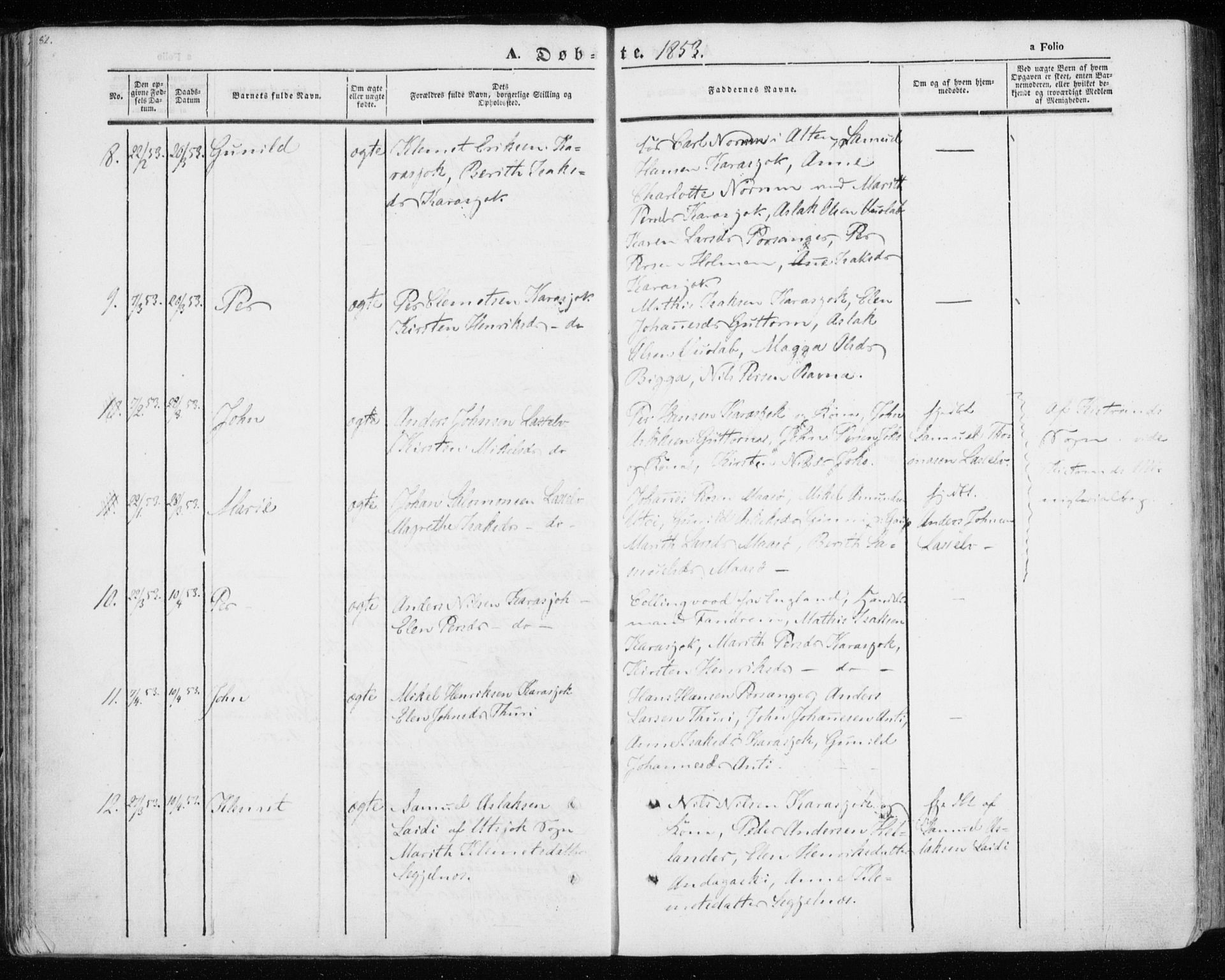 Kistrand/Porsanger sokneprestembete, SATØ/S-1351/H/Ha/L0012.kirke: Parish register (official) no. 12, 1843-1871, p. 82-83
