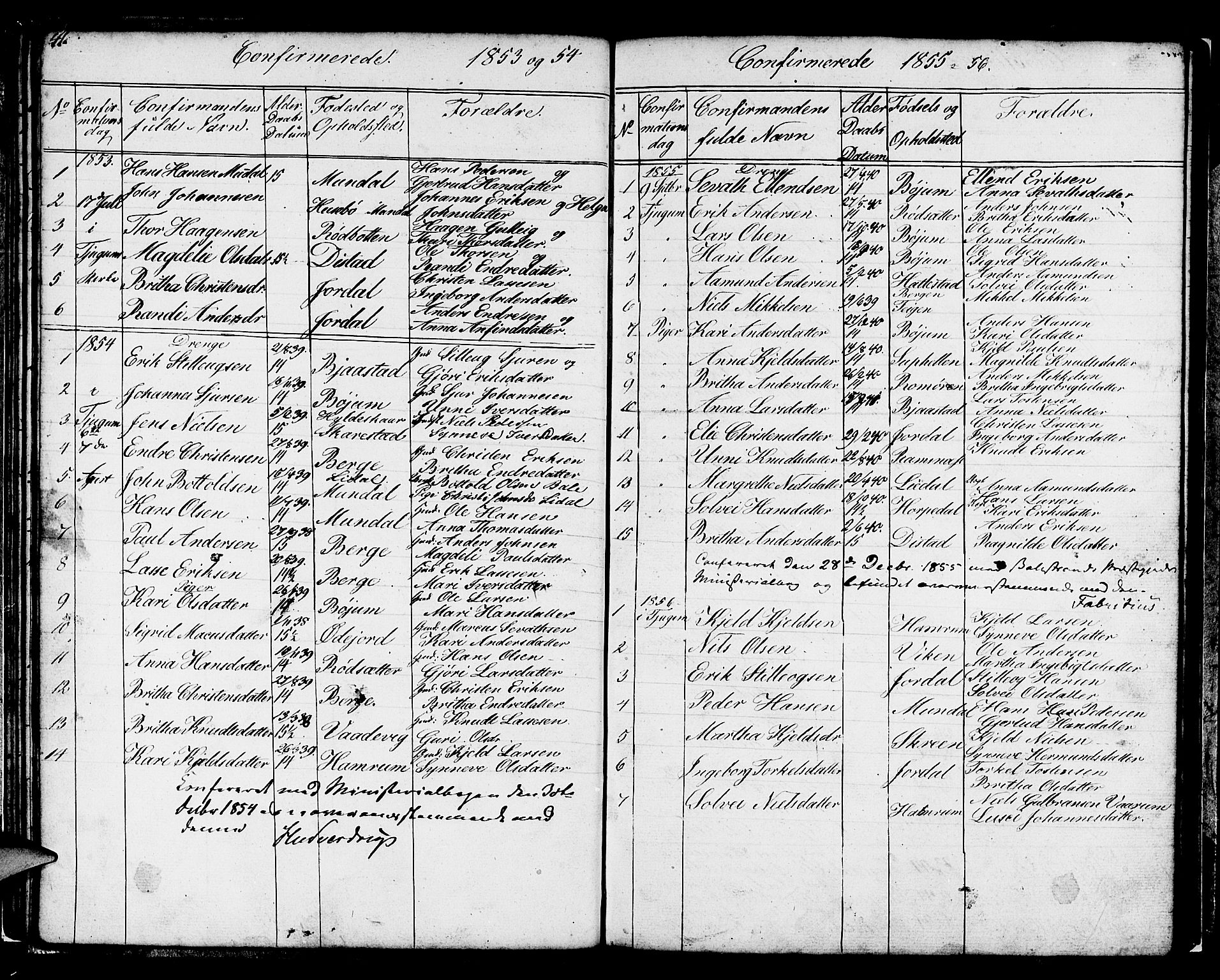 Balestrand sokneprestembete, SAB/A-79601/H/Hab/Habb/L0001: Parish register (copy) no. B 1, 1853-1879, p. 41