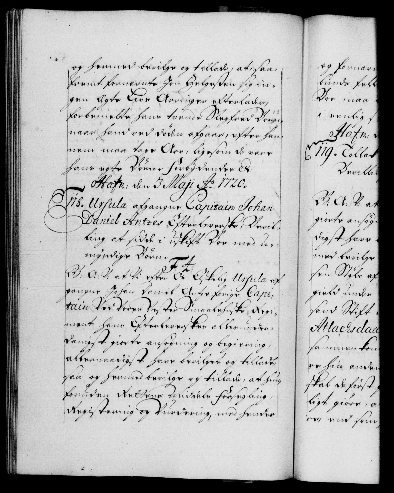 Danske Kanselli 1572-1799, AV/RA-EA-3023/F/Fc/Fca/Fcaa/L0023: Norske registre, 1720-1722, p. 82b