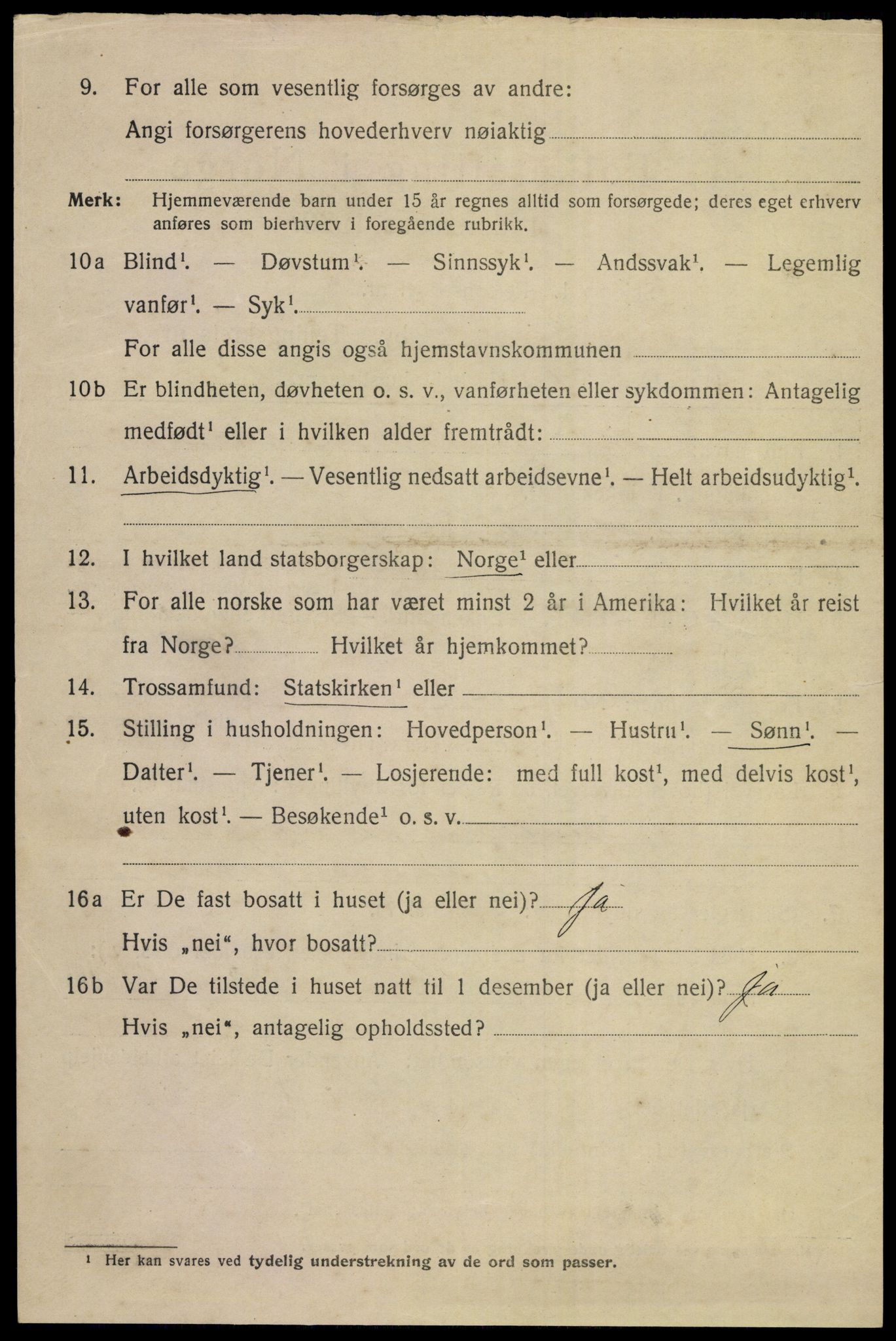 SAKO, 1920 census for Kongsberg, 1920, p. 12939