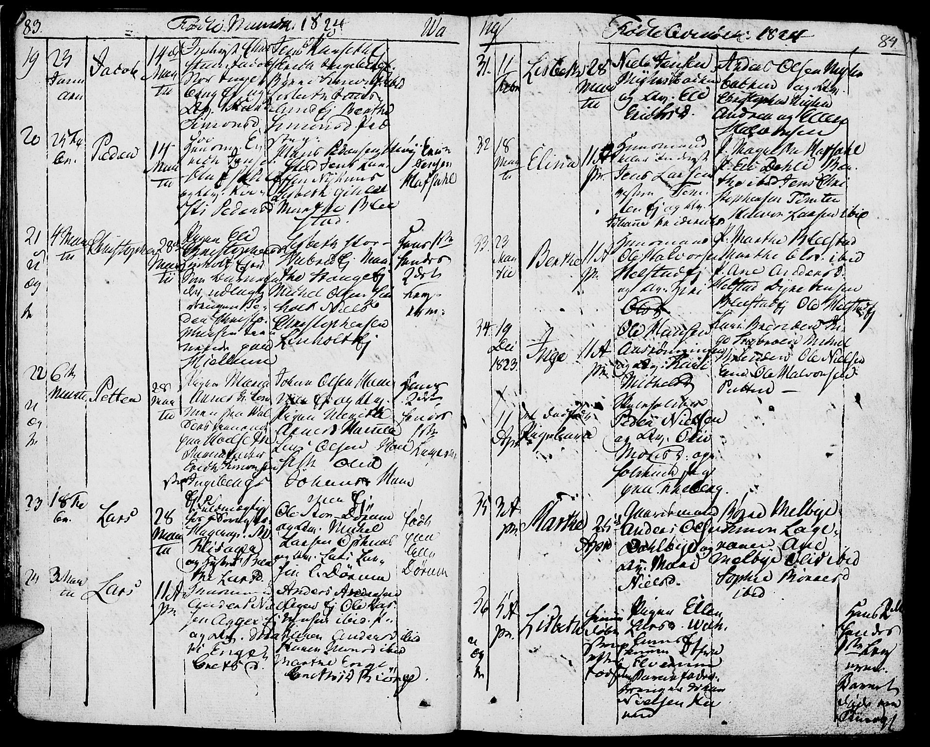 Vang prestekontor, Hedmark, AV/SAH-PREST-008/H/Ha/Haa/L0006: Parish register (official) no. 6 /1, 1809-1827, p. 83-84