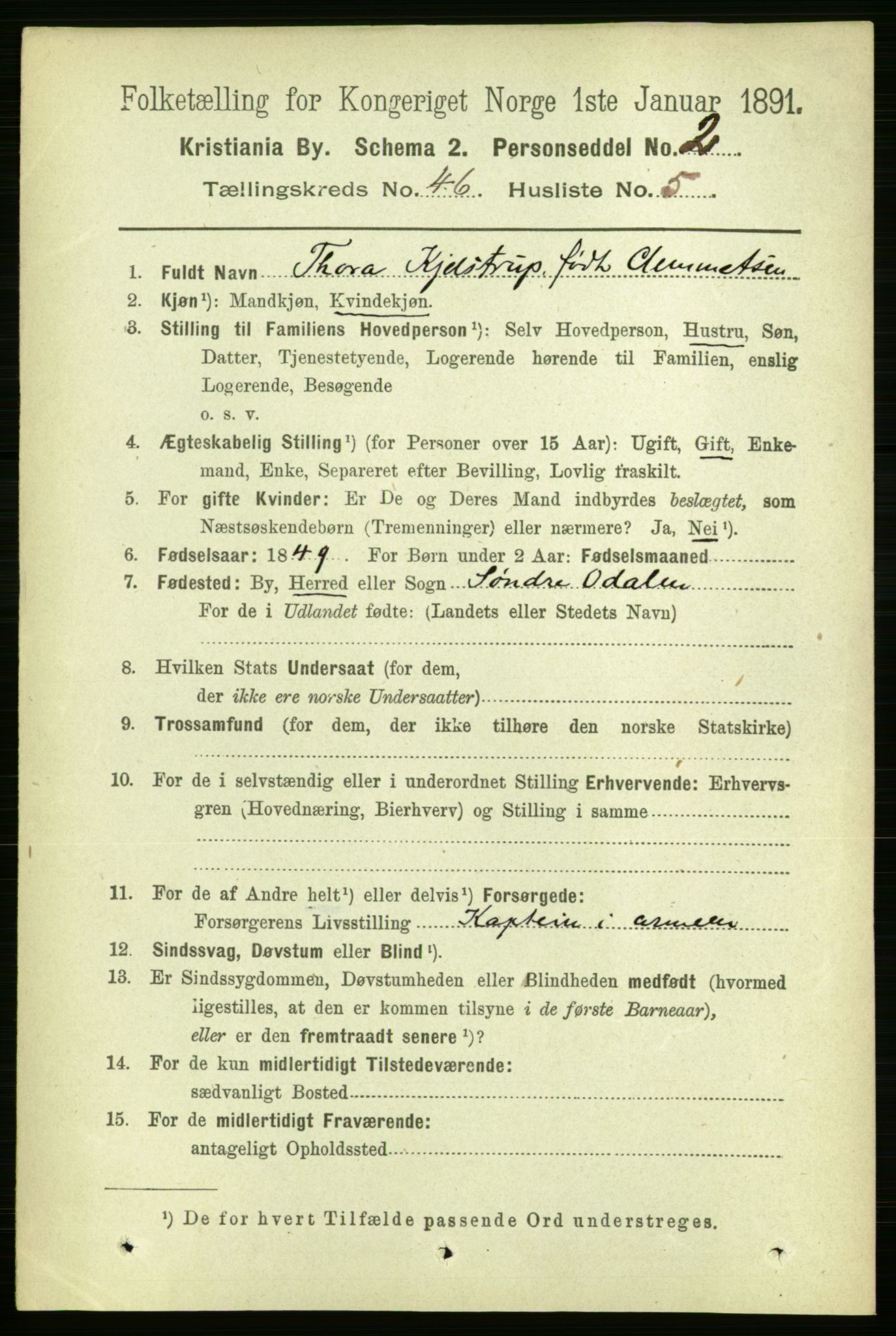 RA, 1891 census for 0301 Kristiania, 1891, p. 28011