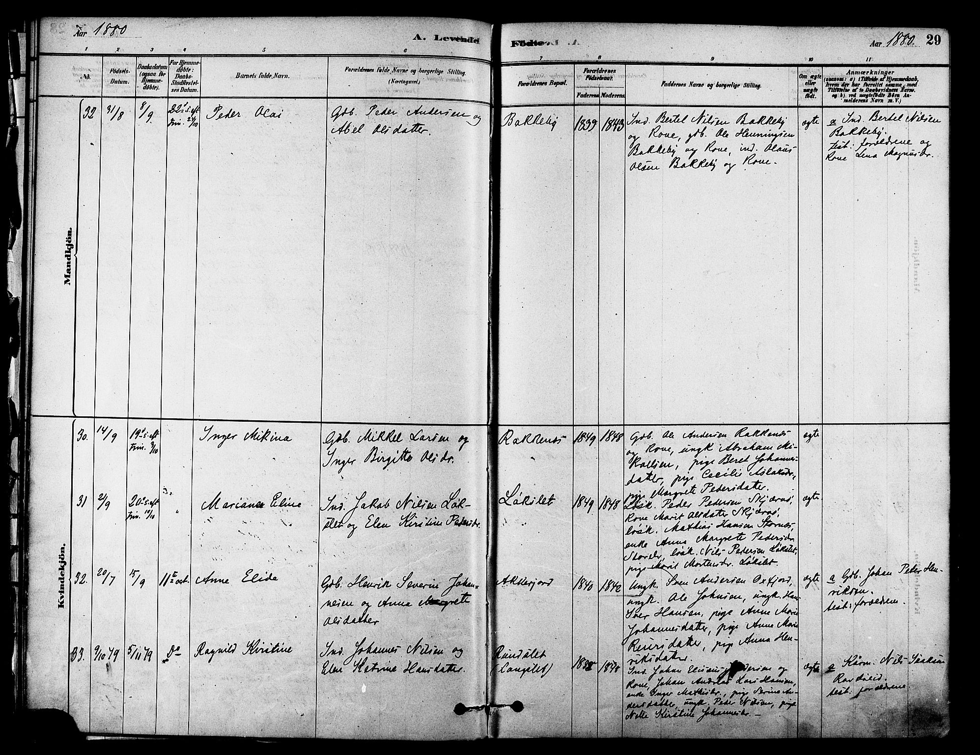 Skjervøy sokneprestkontor, SATØ/S-1300/H/Ha/Haa/L0009kirke: Parish register (official) no. 9, 1878-1887, p. 29