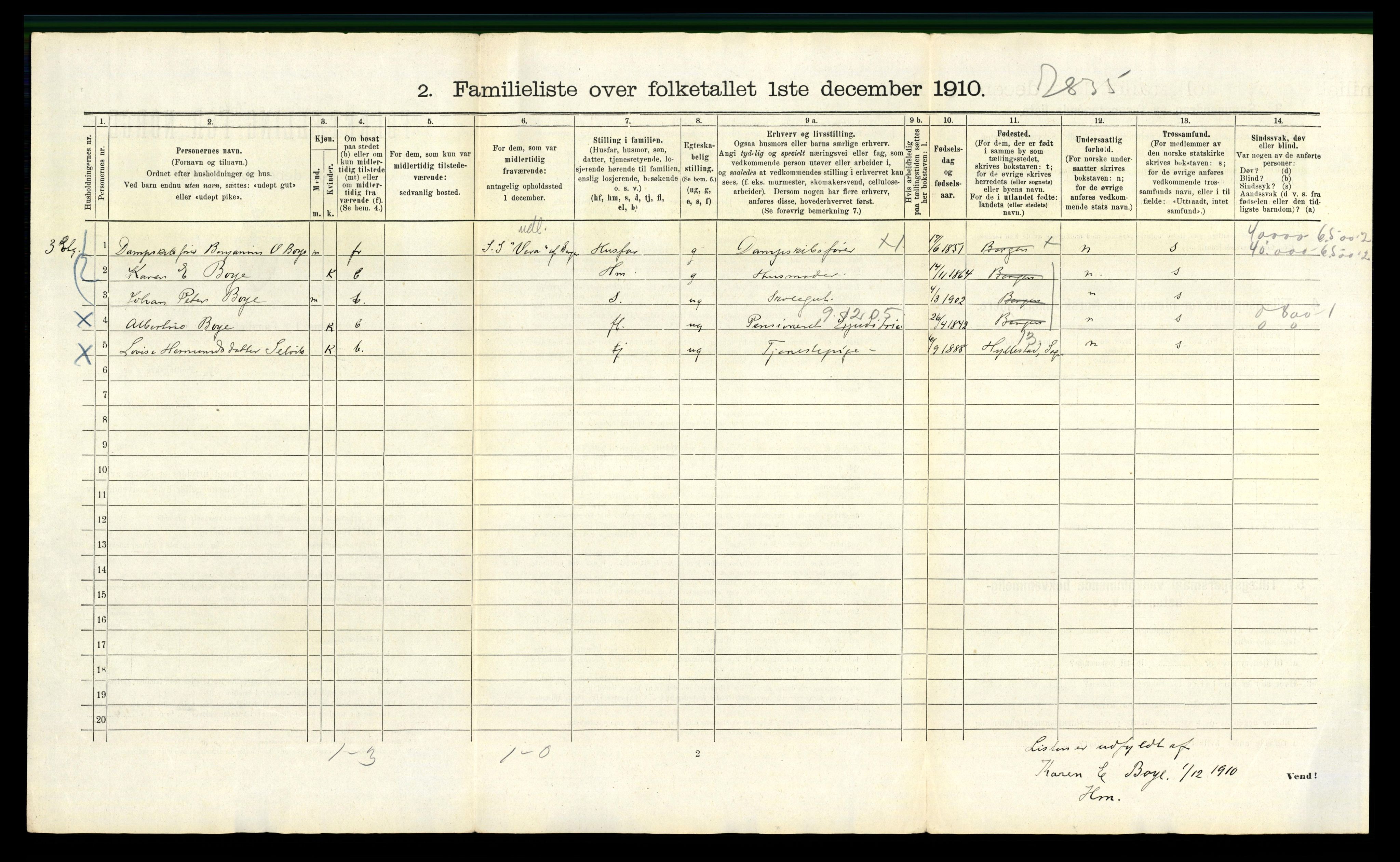 RA, 1910 census for Bergen, 1910, p. 29100