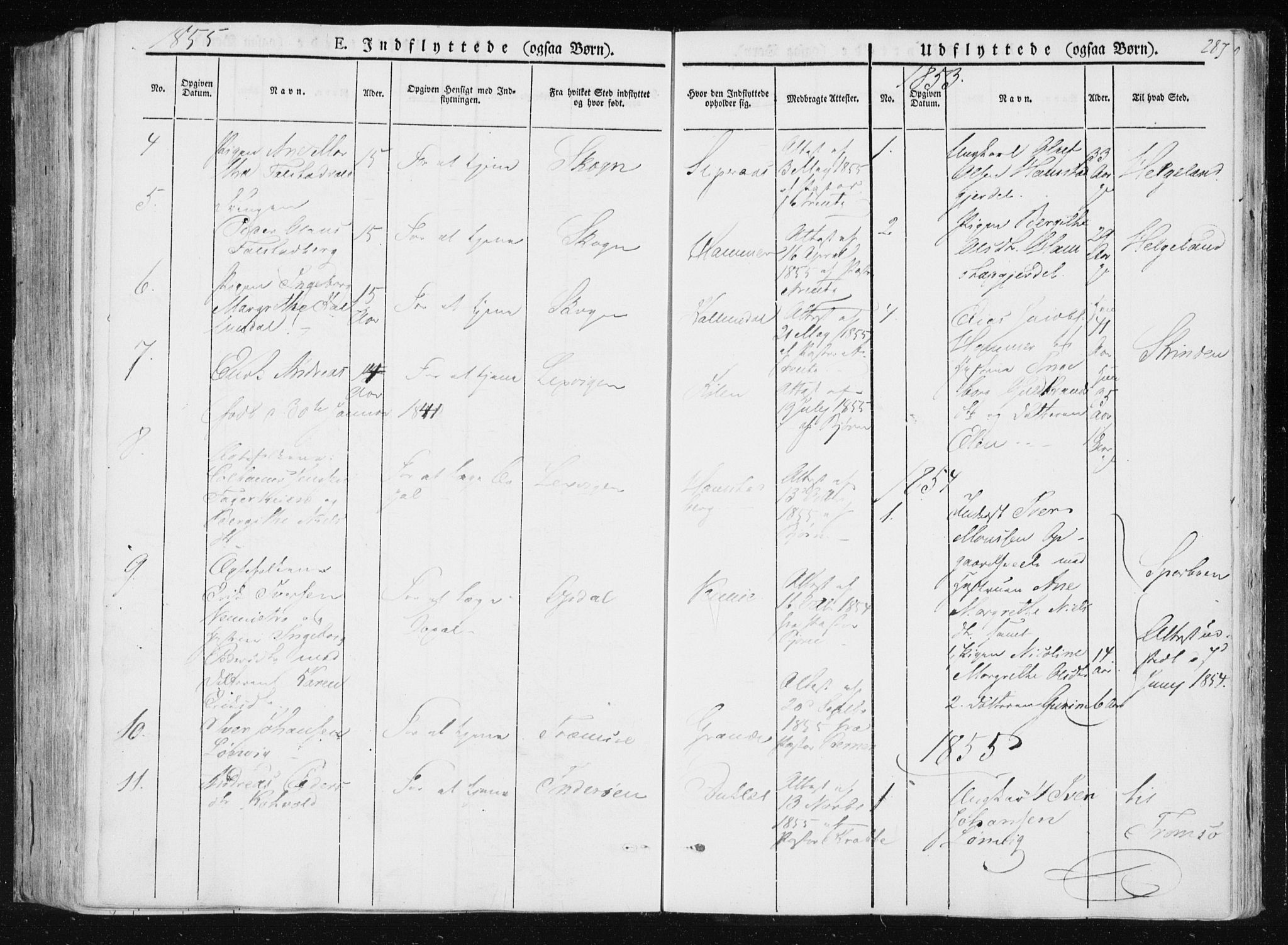 Ministerialprotokoller, klokkerbøker og fødselsregistre - Nord-Trøndelag, AV/SAT-A-1458/733/L0323: Parish register (official) no. 733A02, 1843-1870, p. 287