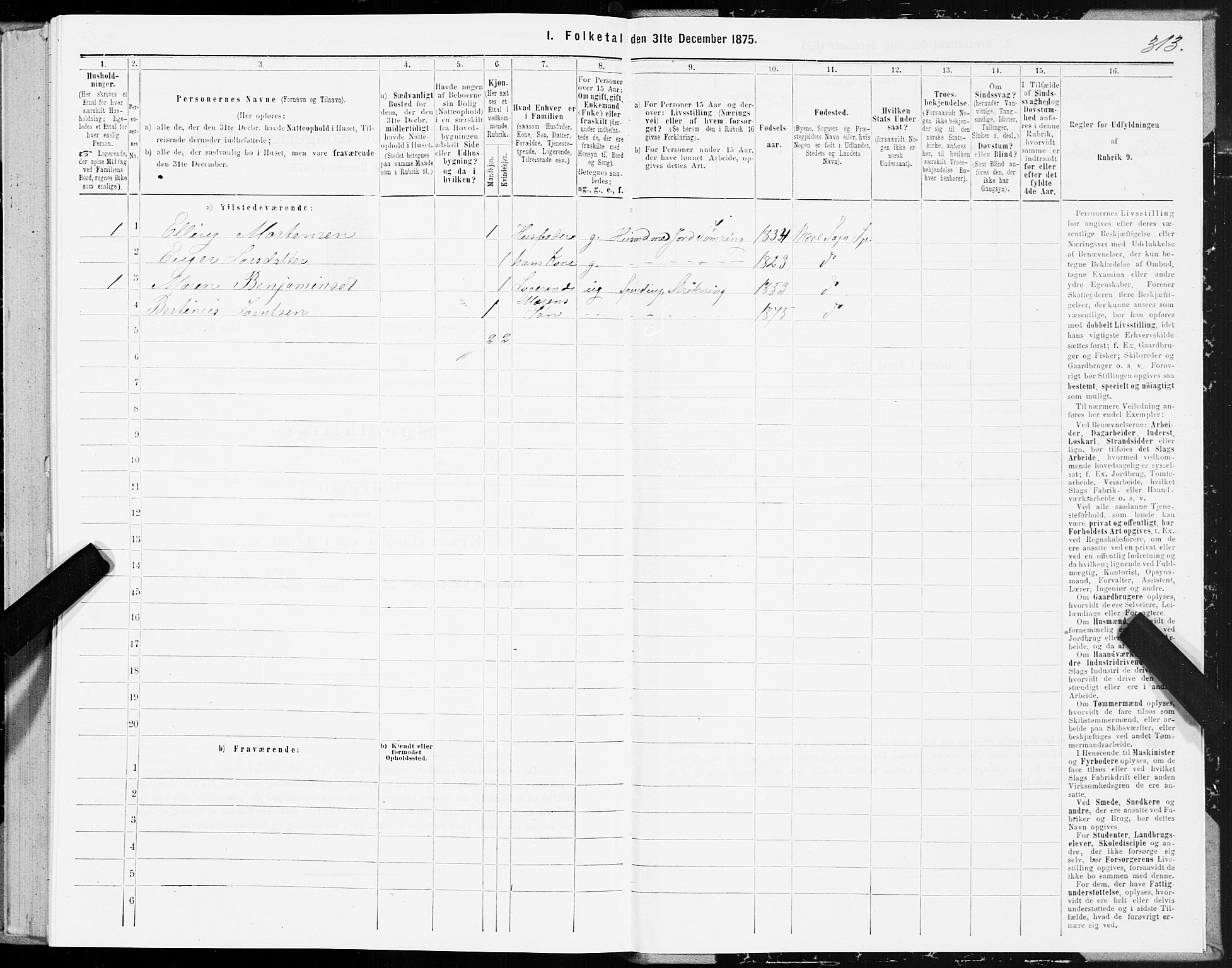 SAT, 1875 census for 1731P Sparbu, 1875, p. 2313