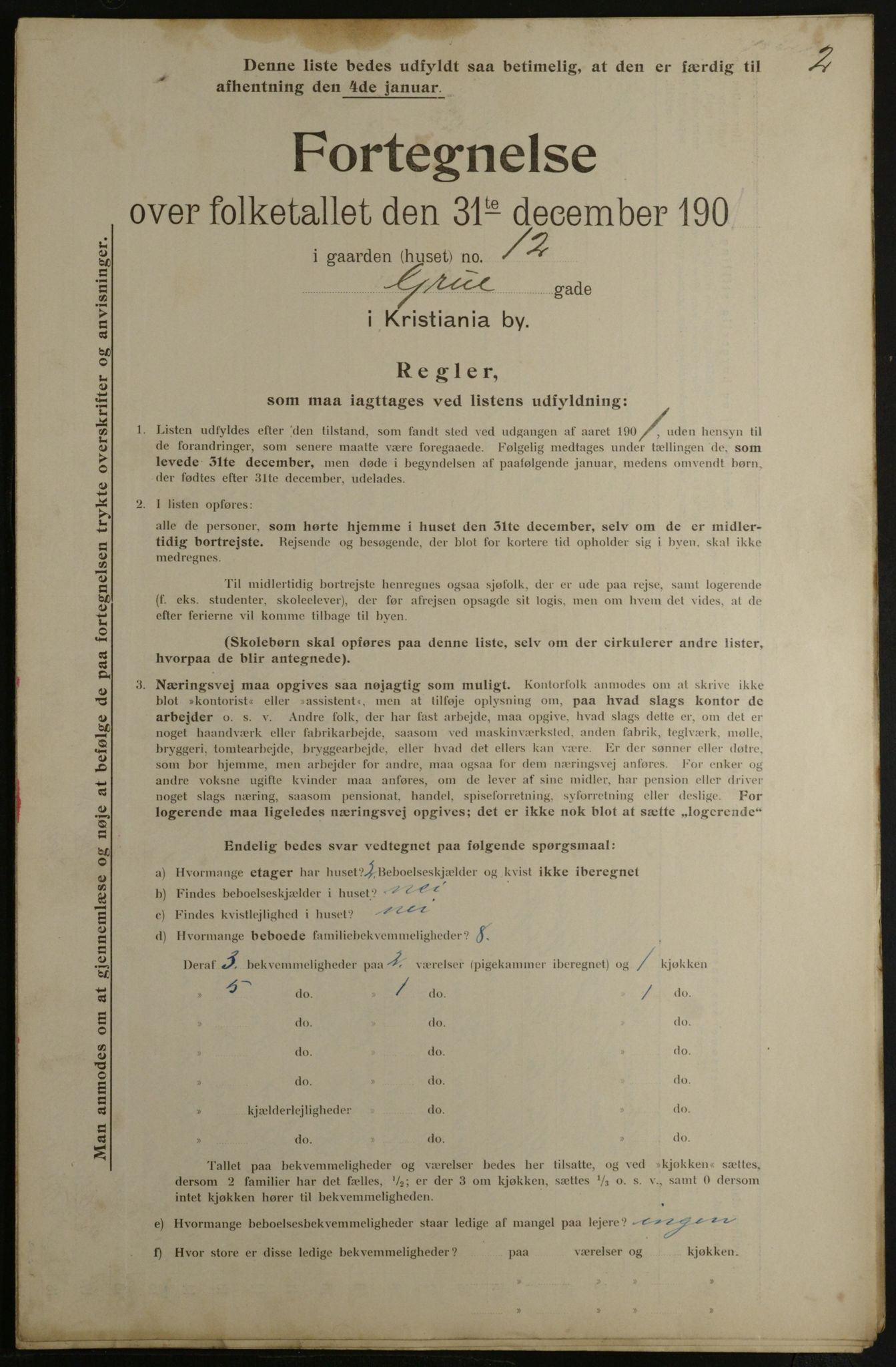 OBA, Municipal Census 1901 for Kristiania, 1901, p. 4935