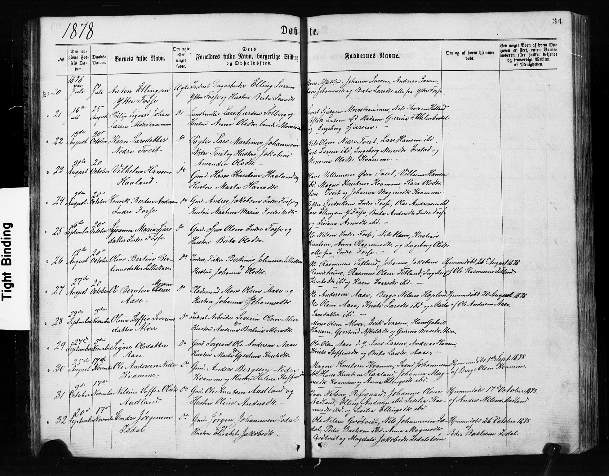 Alversund Sokneprestembete, SAB/A-73901/H/Ha/Hab: Parish register (copy) no. A 2, 1864-1905, p. 34