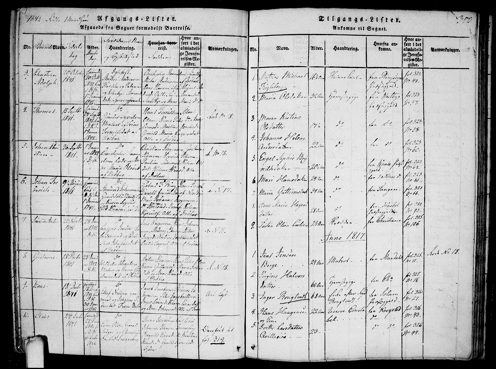 Drøbak prestekontor Kirkebøker, SAO/A-10142a/F/Fa/L0001: Parish register (official) no. I 1, 1816-1842, p. 300